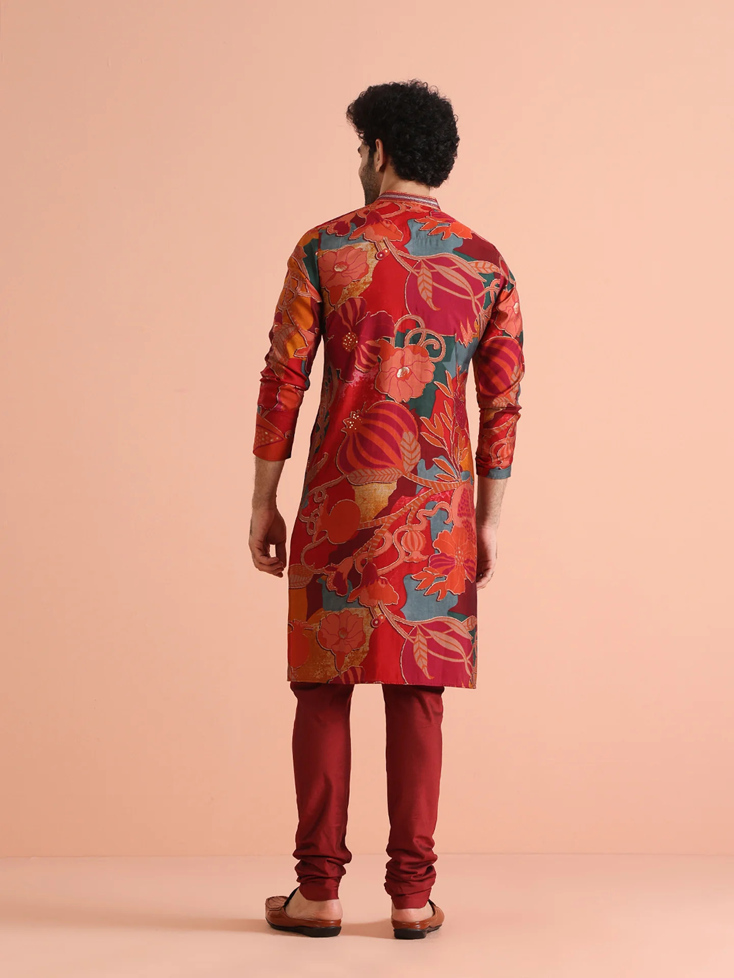Multi Color Cotton Printed Long Kurta - Image 4