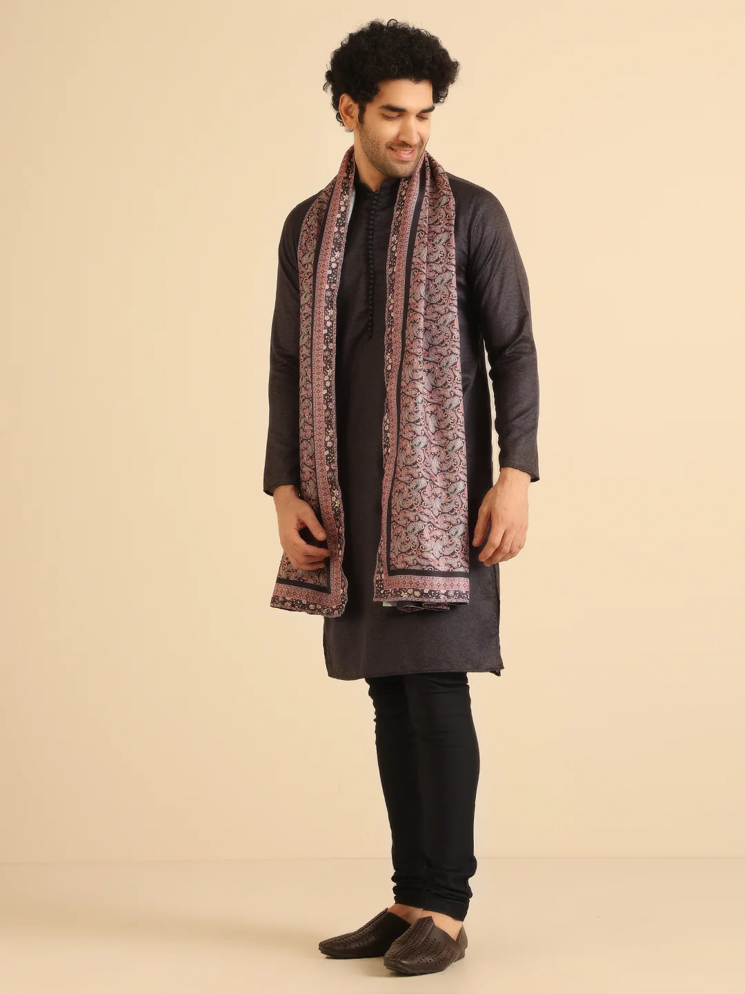 Men Multi Color Printed Dupatta - Image 2