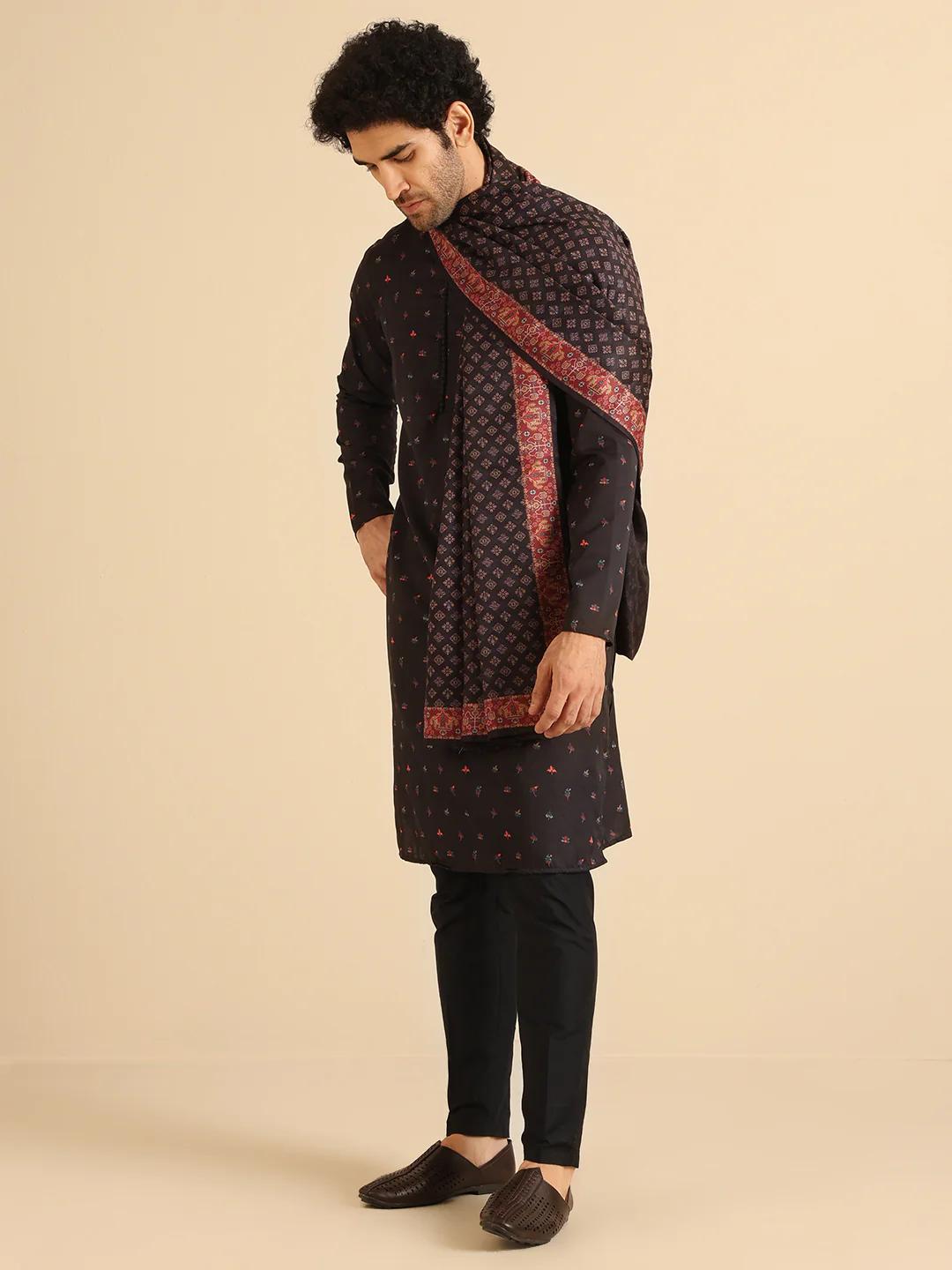 Men Multi Color Printed Dupatta - Image 6