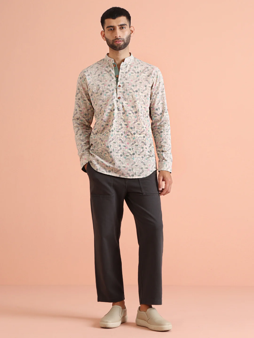 Multi Color Cotton Printed Short Kurta - Image 7