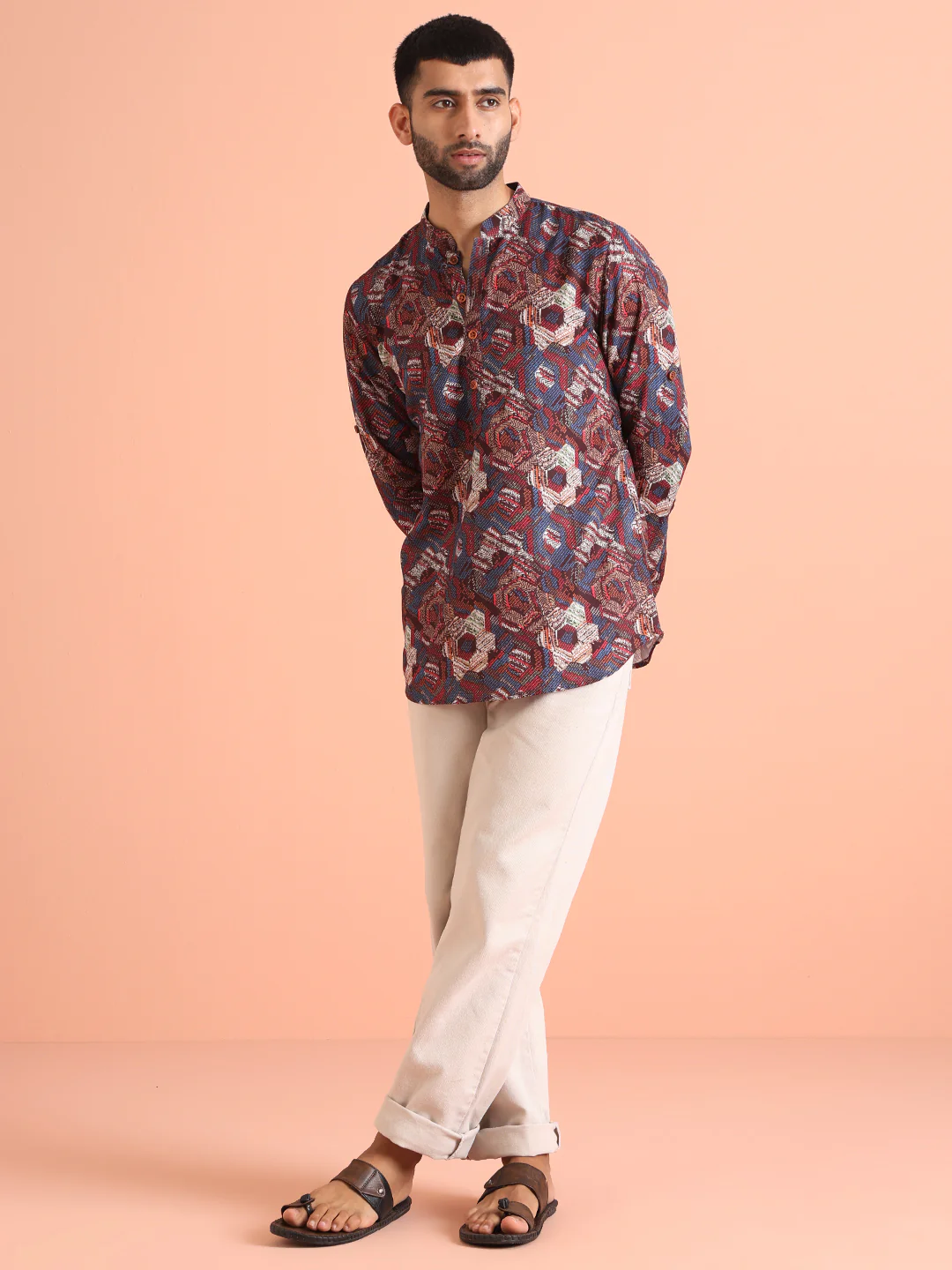 Multicolor Geometric Printed Kurta â€“ Casual & Festive Wear - Image 6