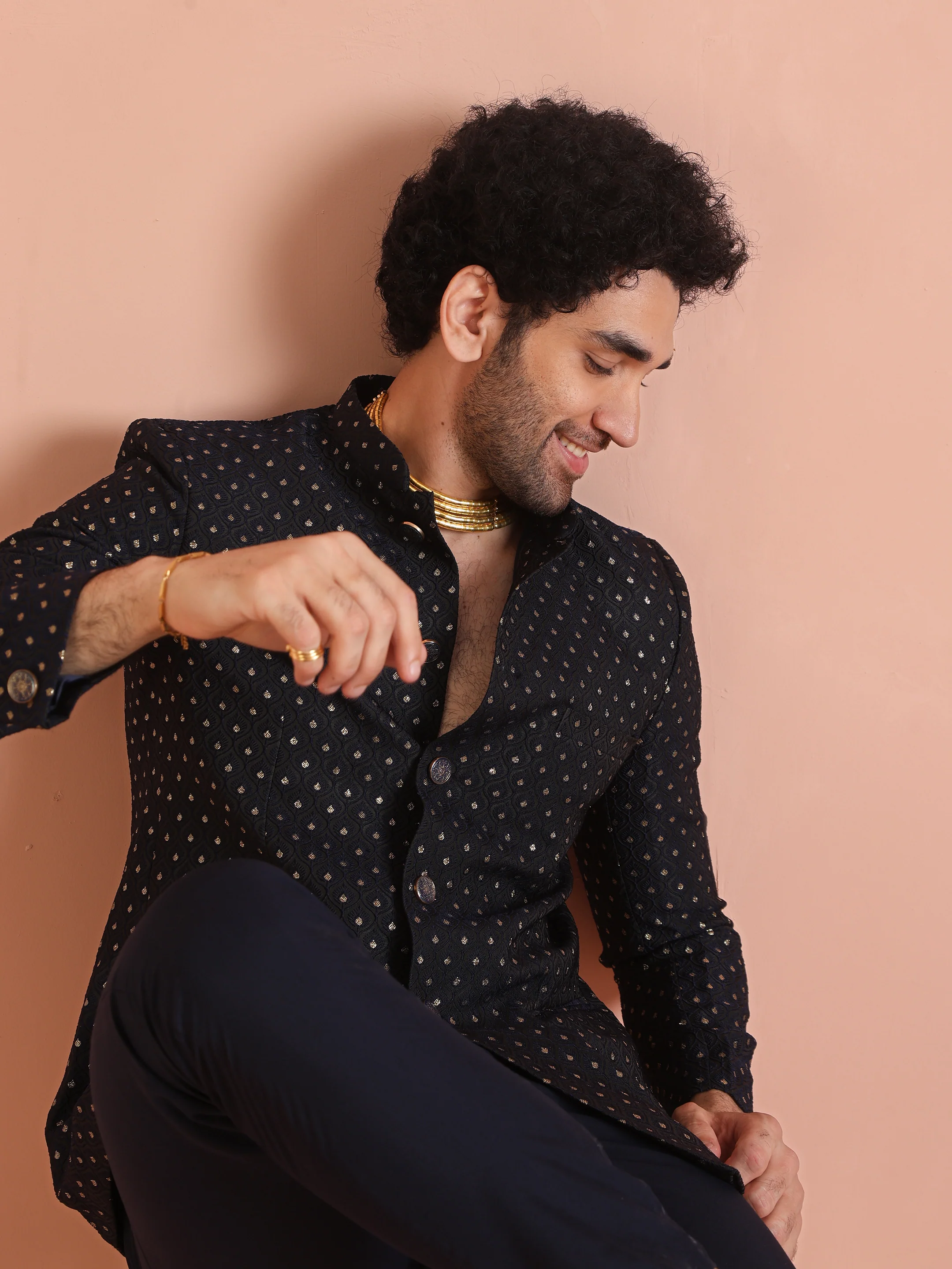 Navy Blue Jodhpuri Bandhgala Set - Image 8