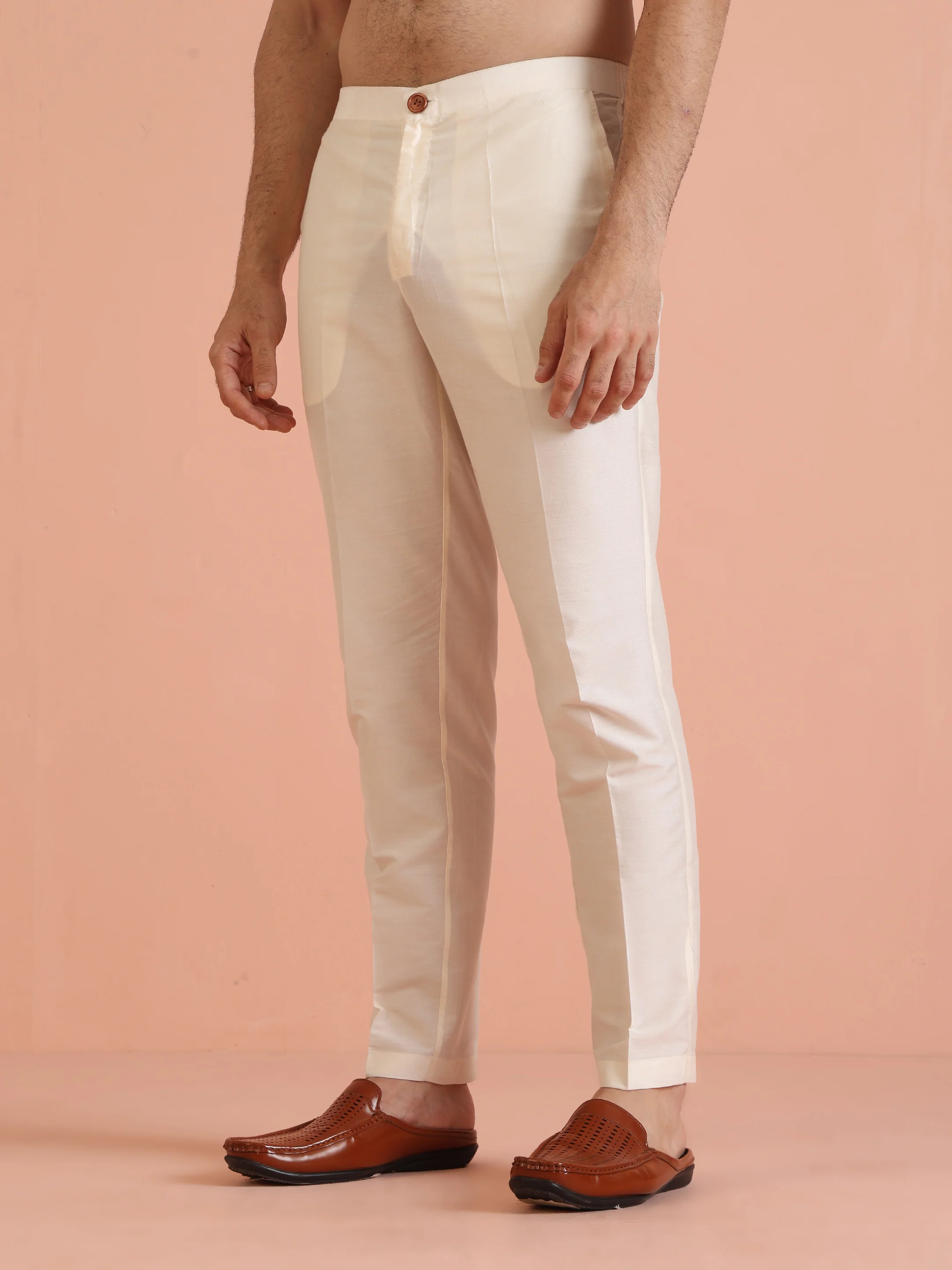 Off-White Floral Print Jacket Set with Kurta & Trouser - Image 6