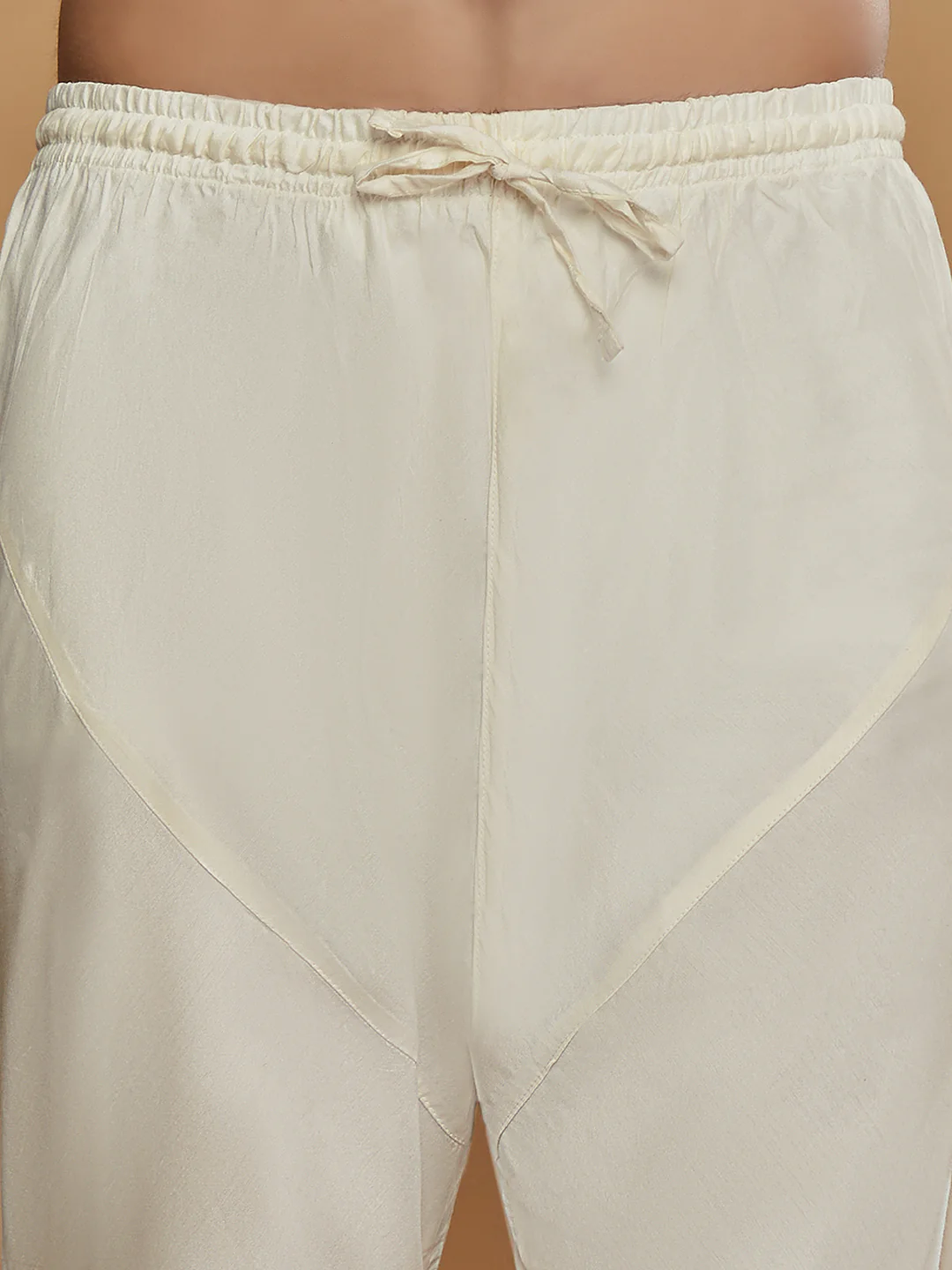 Cream Cotton Kurta Churidar Set with Dupatta - Image 7