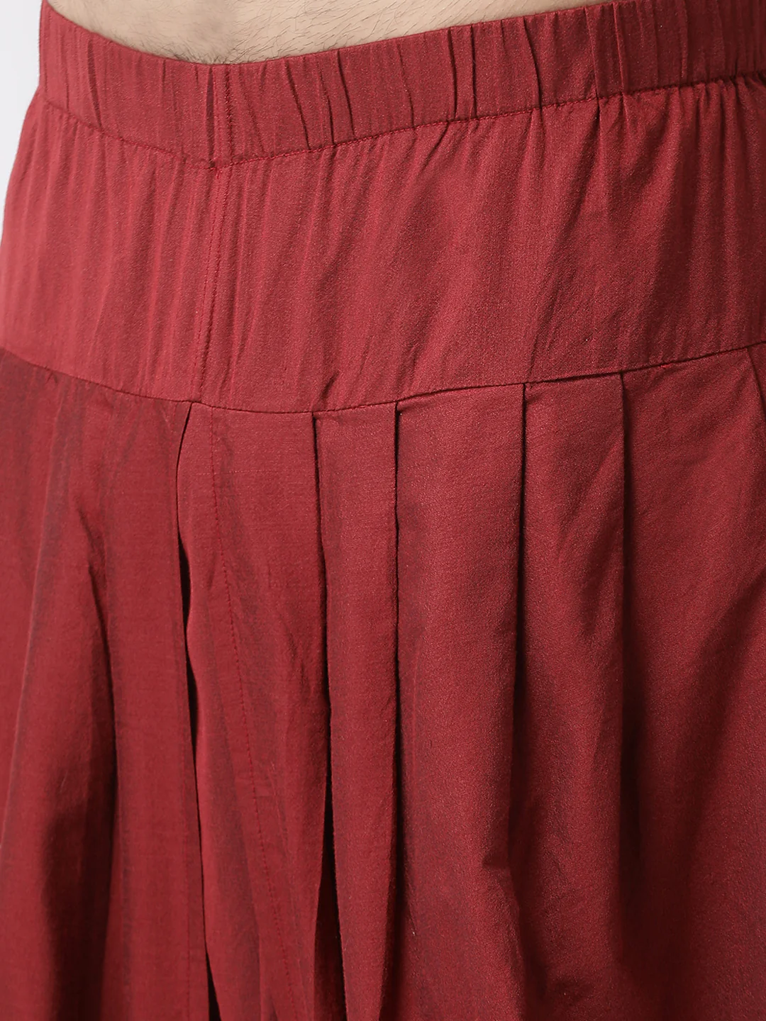 Men Off White Kurta Dhoti Set - Image 5