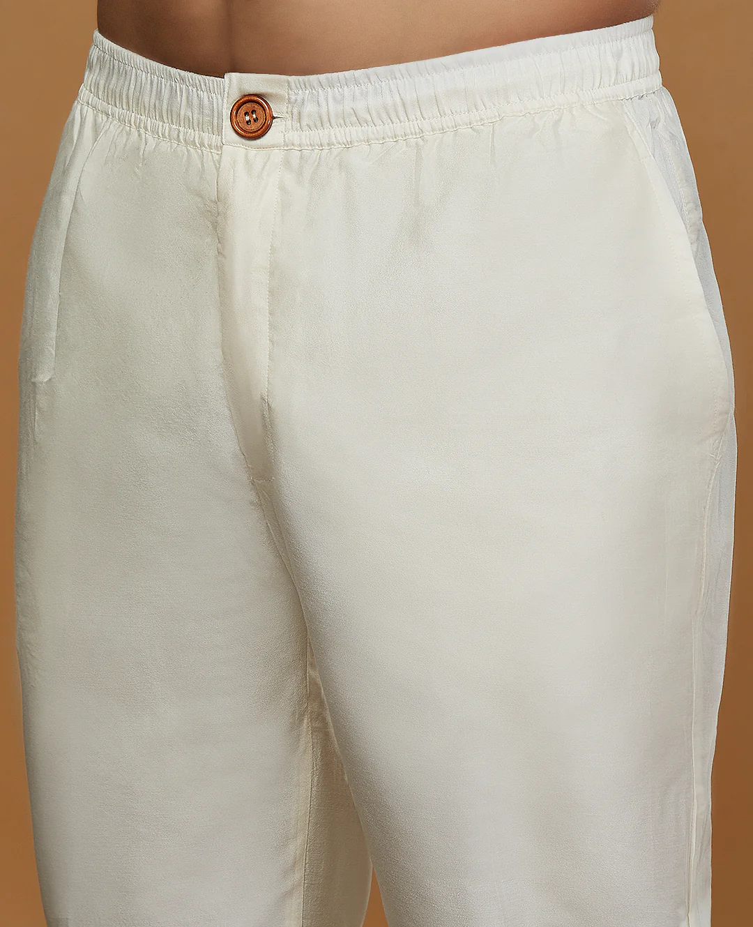 Kisah Men Off White Kurta Jacket Trouser Set - Image 7