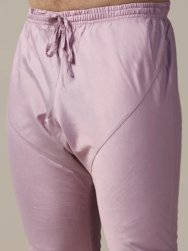 Pink Satin Blend Solid Churidar Elasticated - Image 5