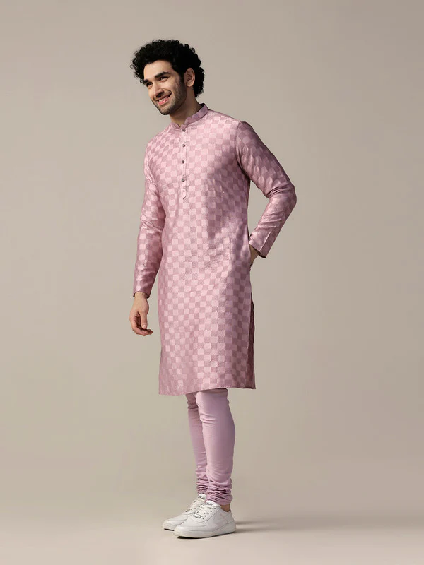 Pink Satin Blend Solid Churidar Elasticated - Image 6