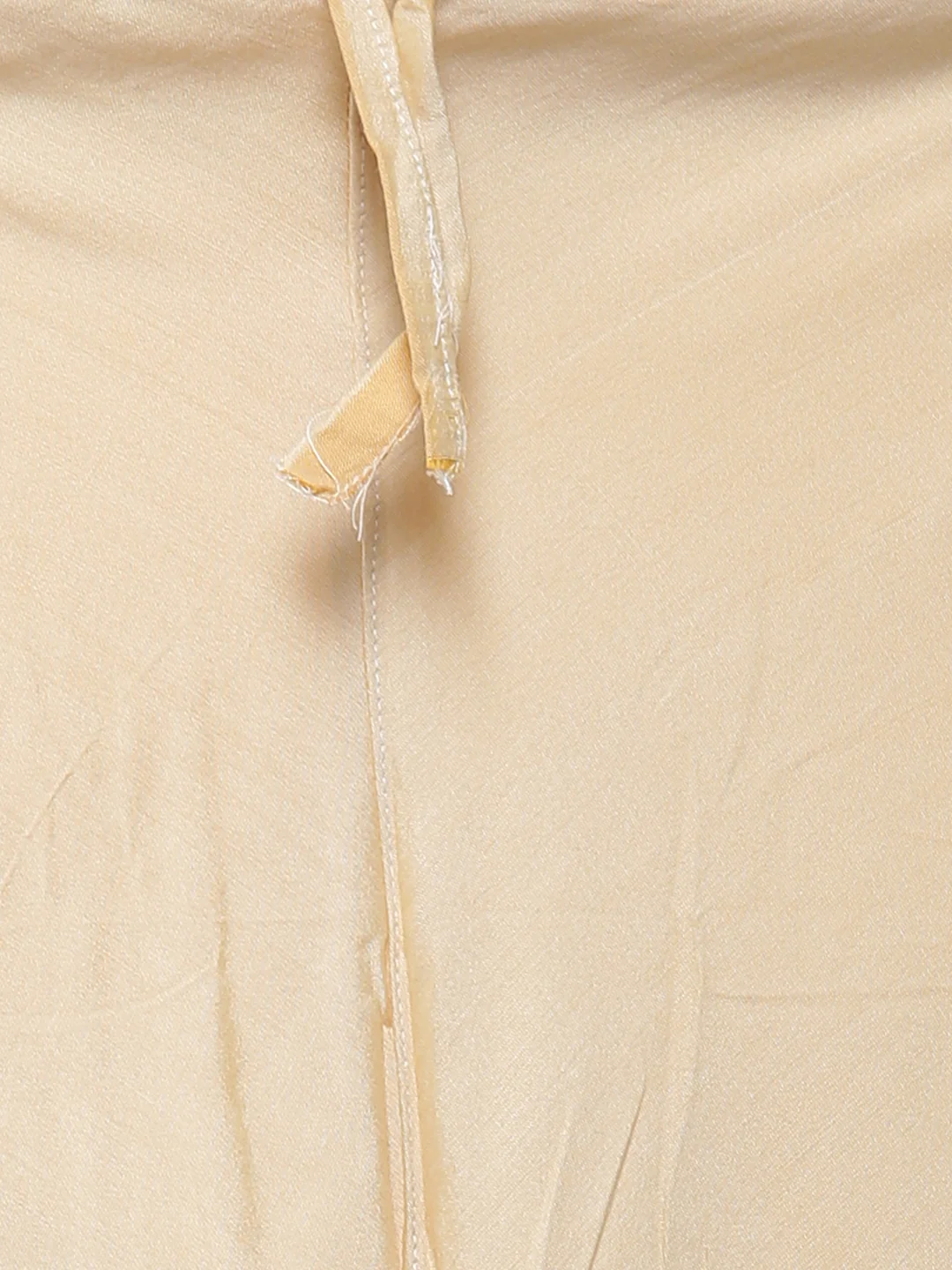 Orange Silk Blend Kurta Churidar Set - Image 3