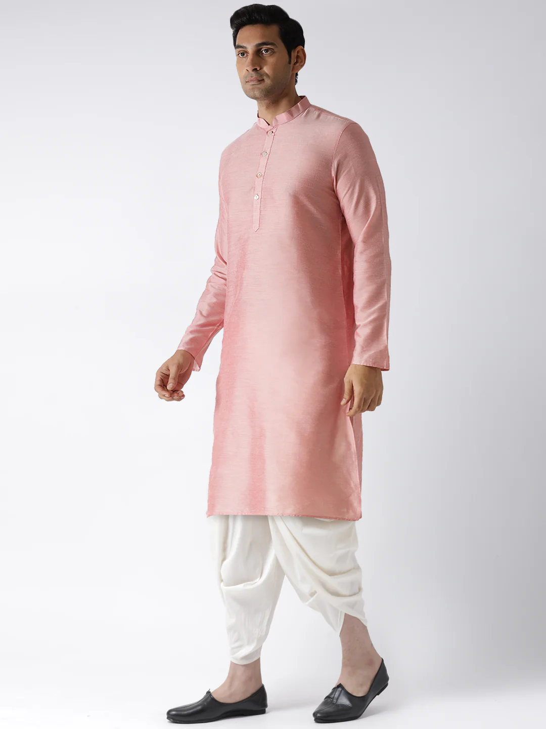 Kisah Men Pink Kurta Dhoti Set - Image 3