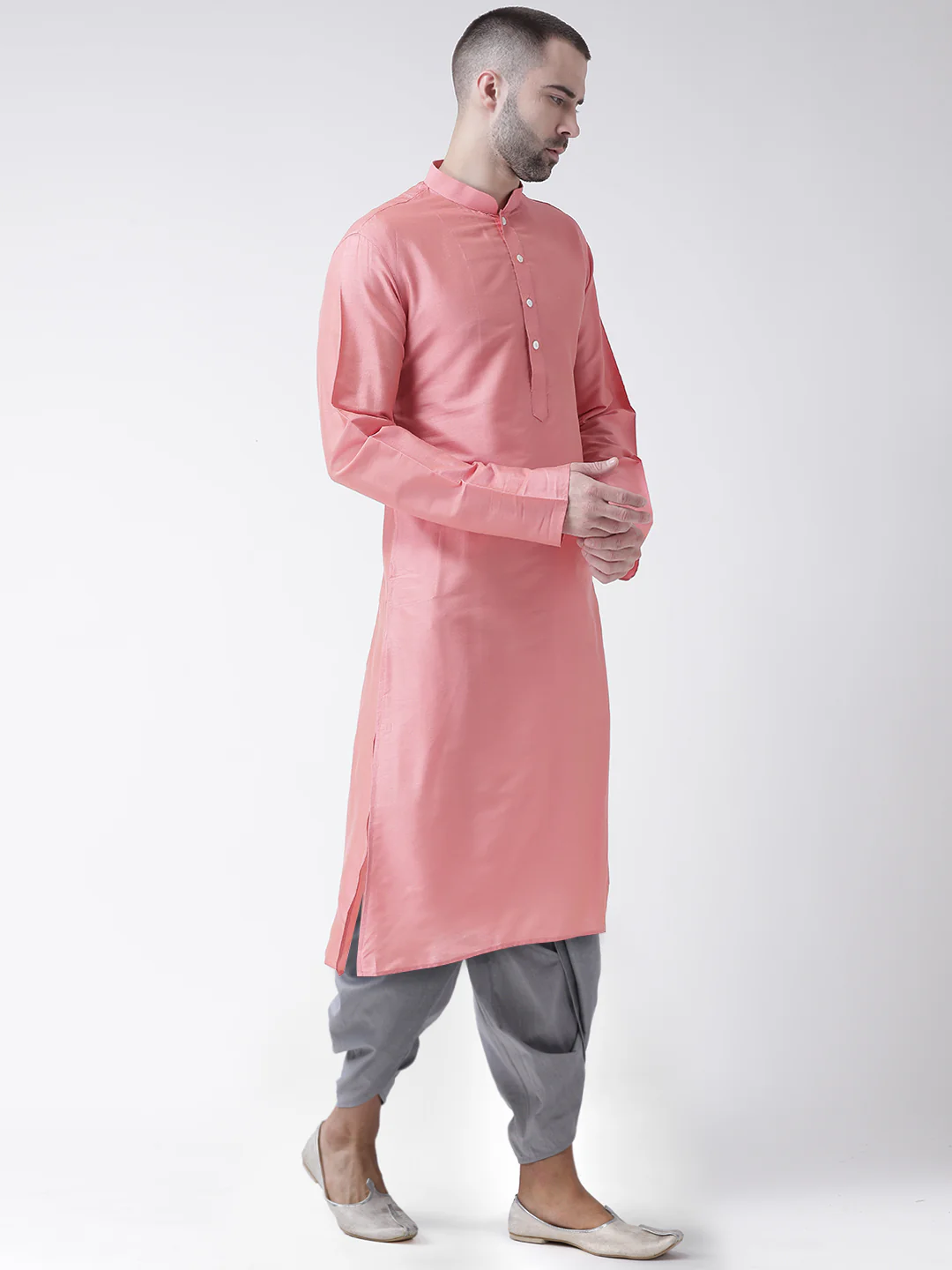 Kisah Men Pink Kurta Dhoti Set - Image 2