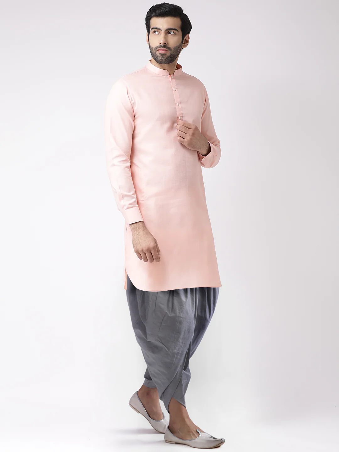 Kisah Men Pink Kurta Dhoti Set - Image 2