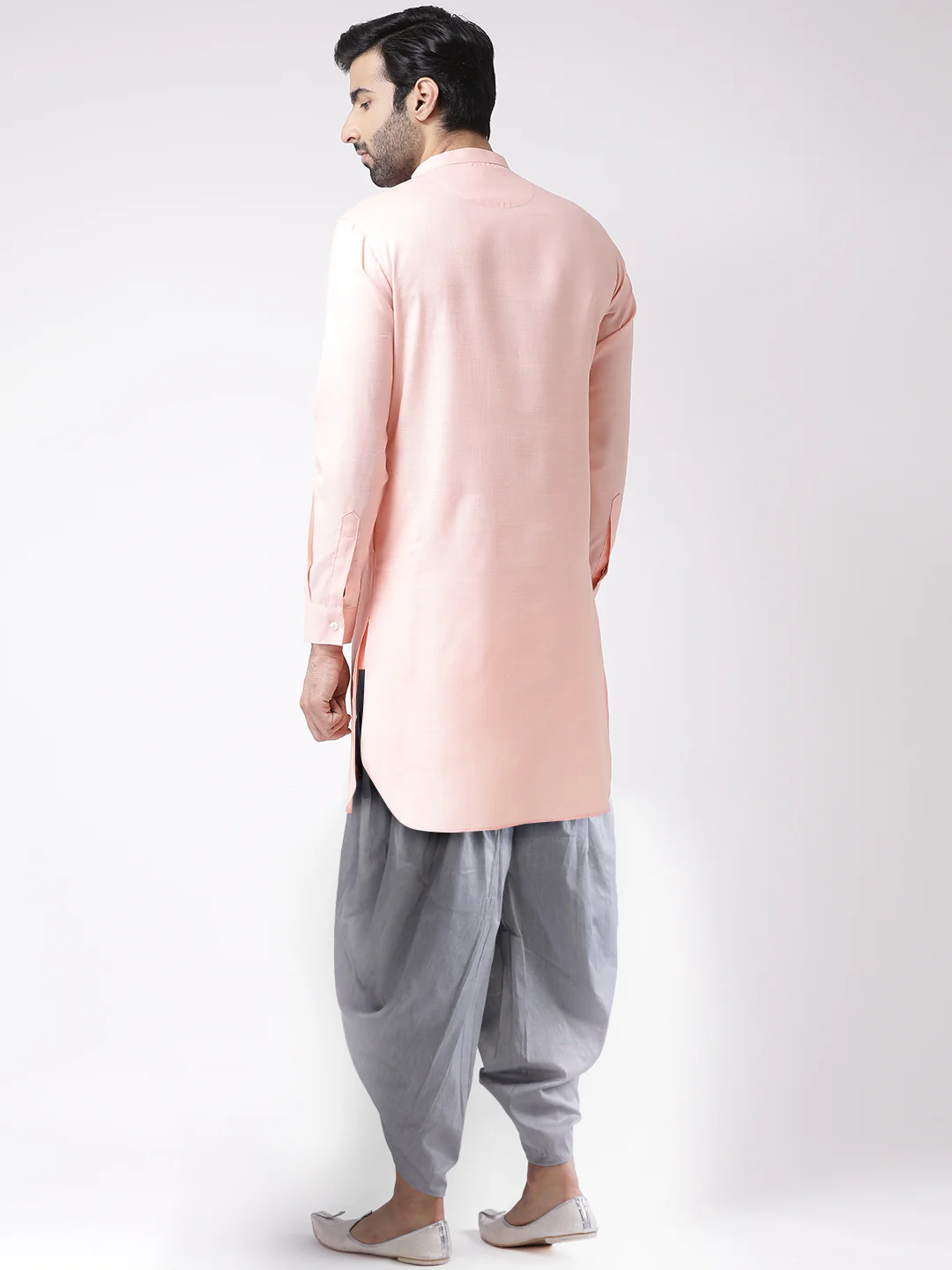 Kisah Men Pink Kurta Dhoti Set - Image 4