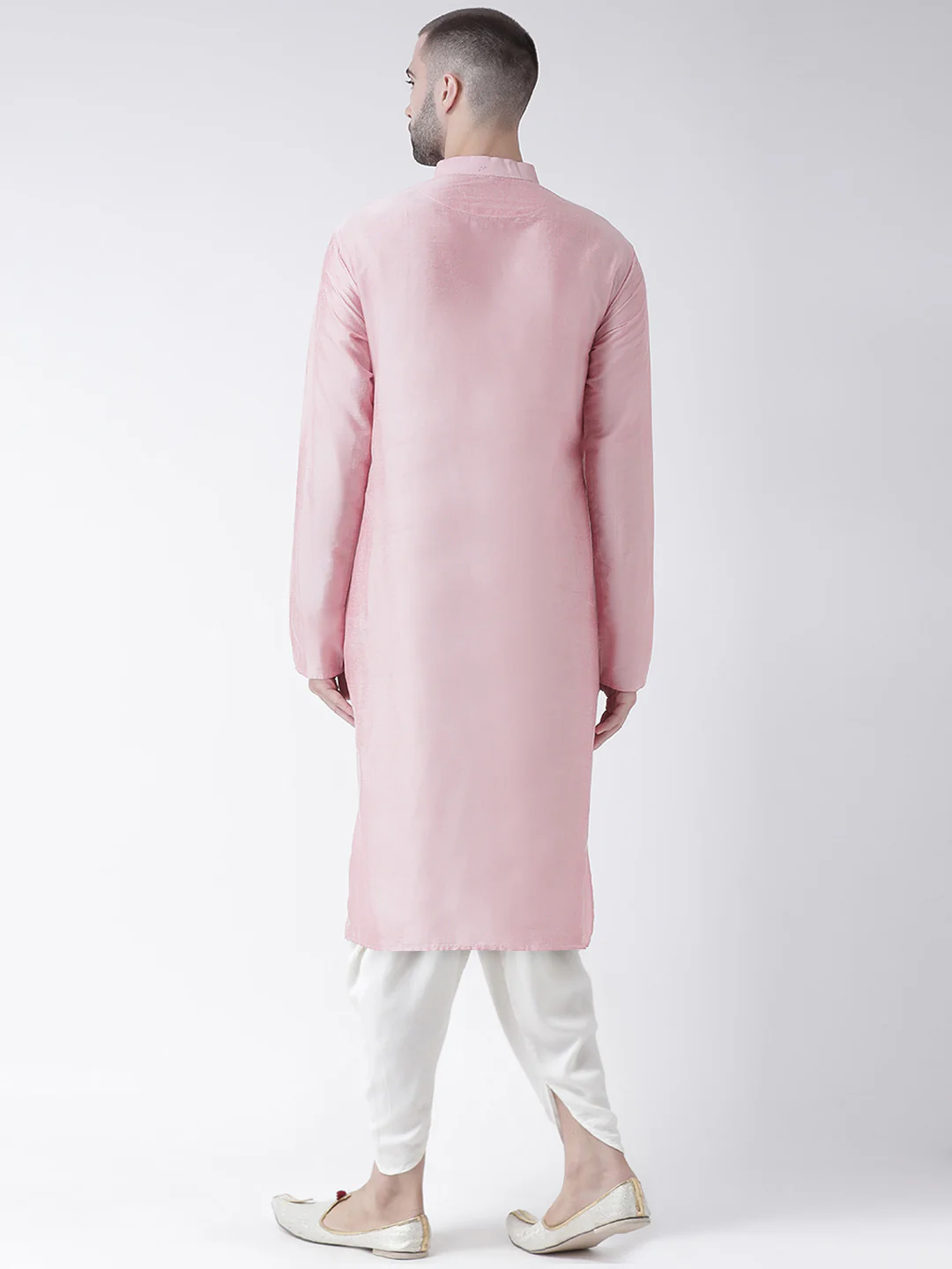 Men Pink Kurta Harem Set - Image 3