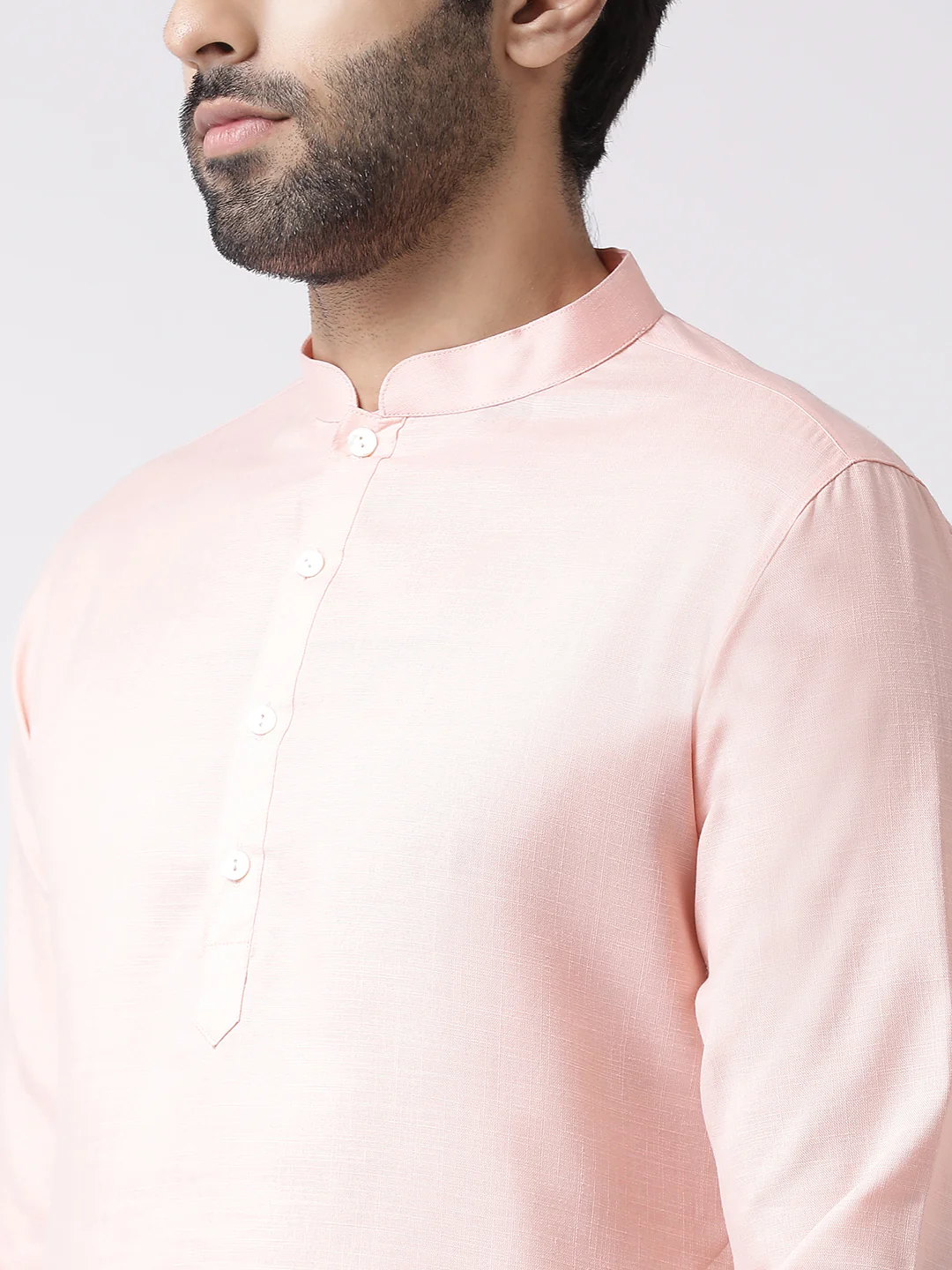 Men Pink Kurta Patiala Set - Image 5