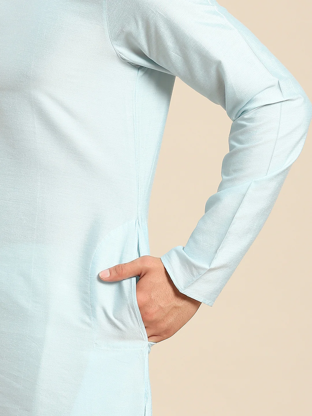 Men White Kurta Jacket Set - Image 2