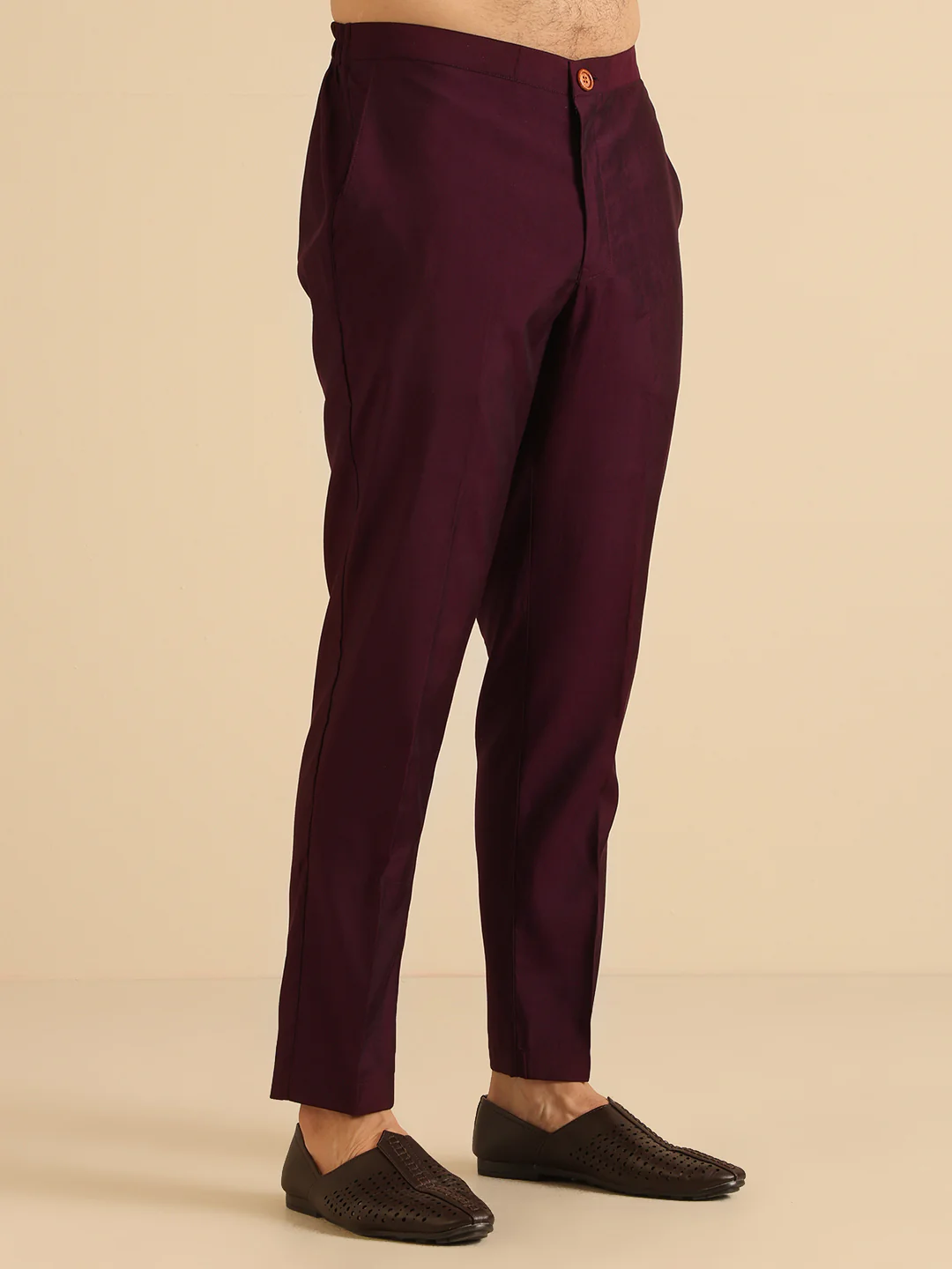 Men Wine  Trouser - Image 2