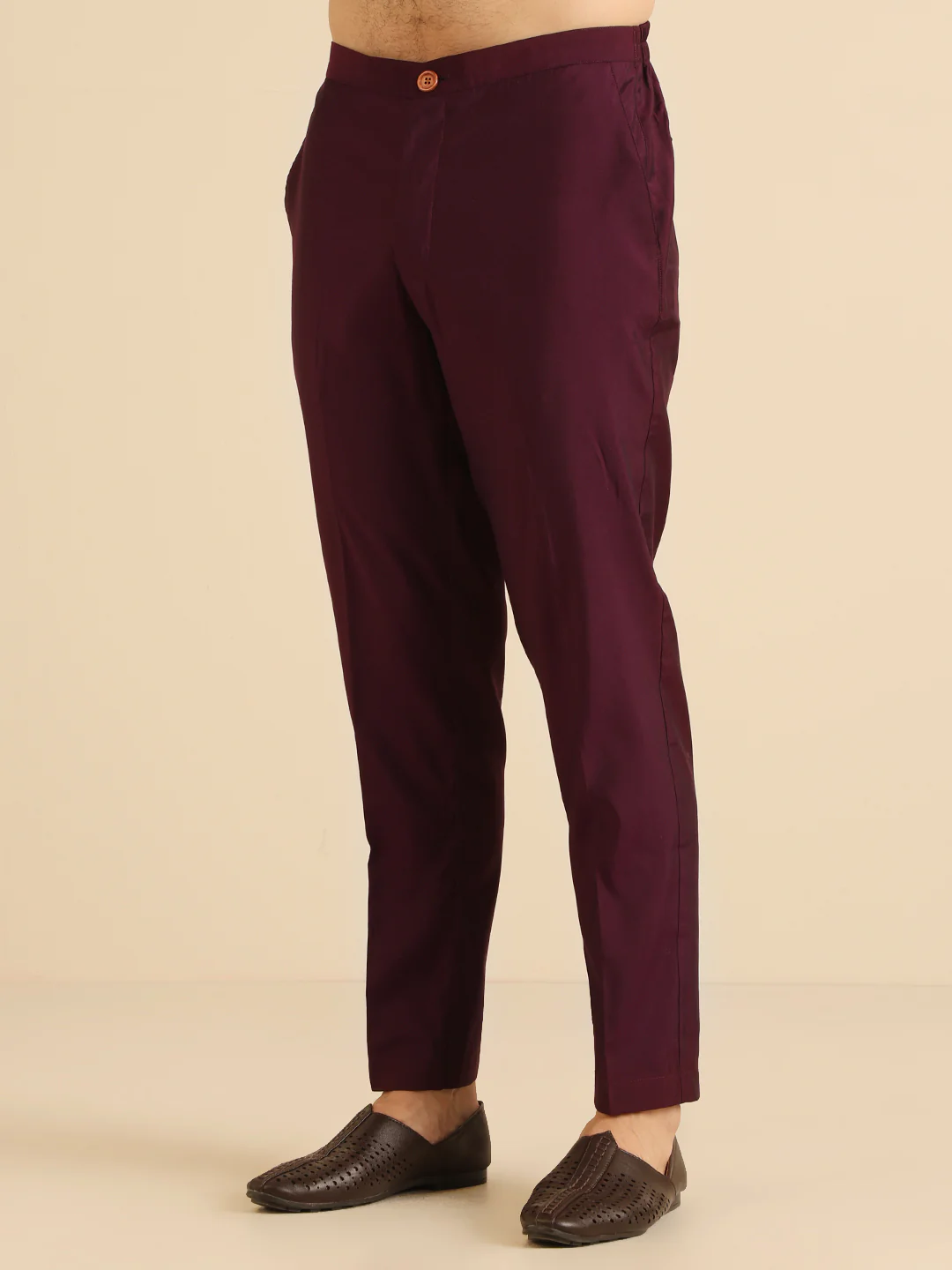 Men Wine  Trouser - Image 3