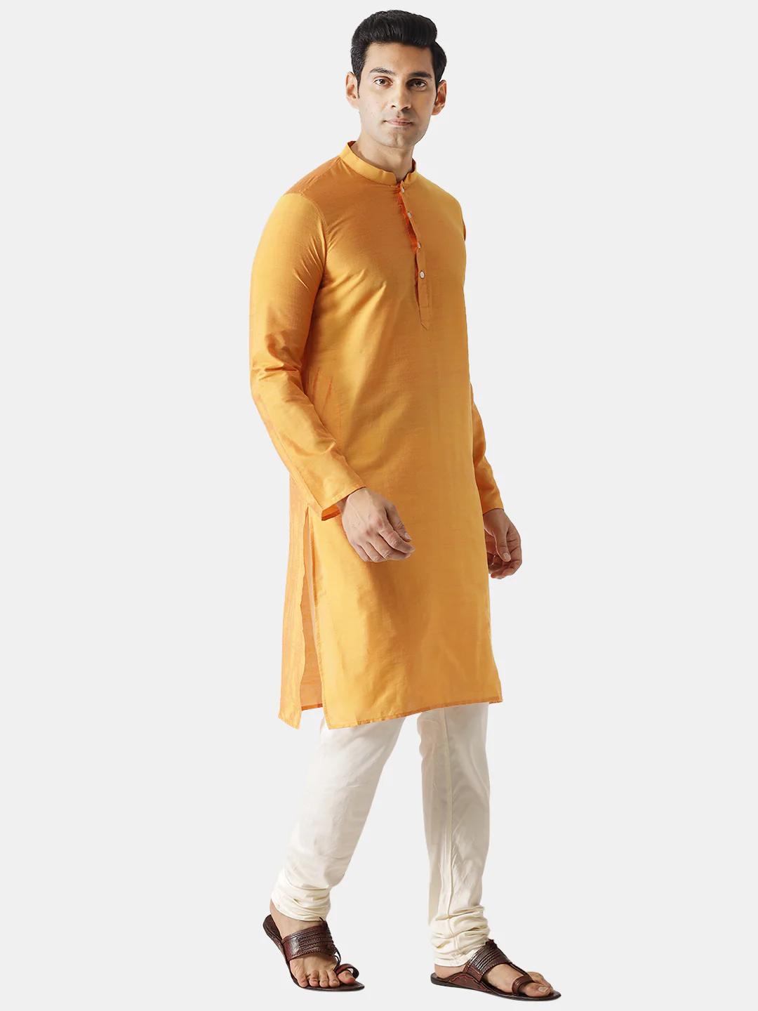 Golden Yellow Kurta Churidar Set - Image 2