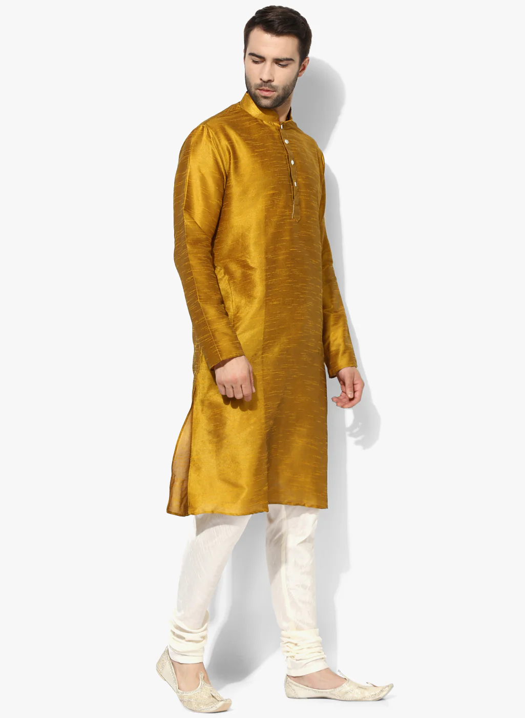 Men Yellow Kurta - Image 3