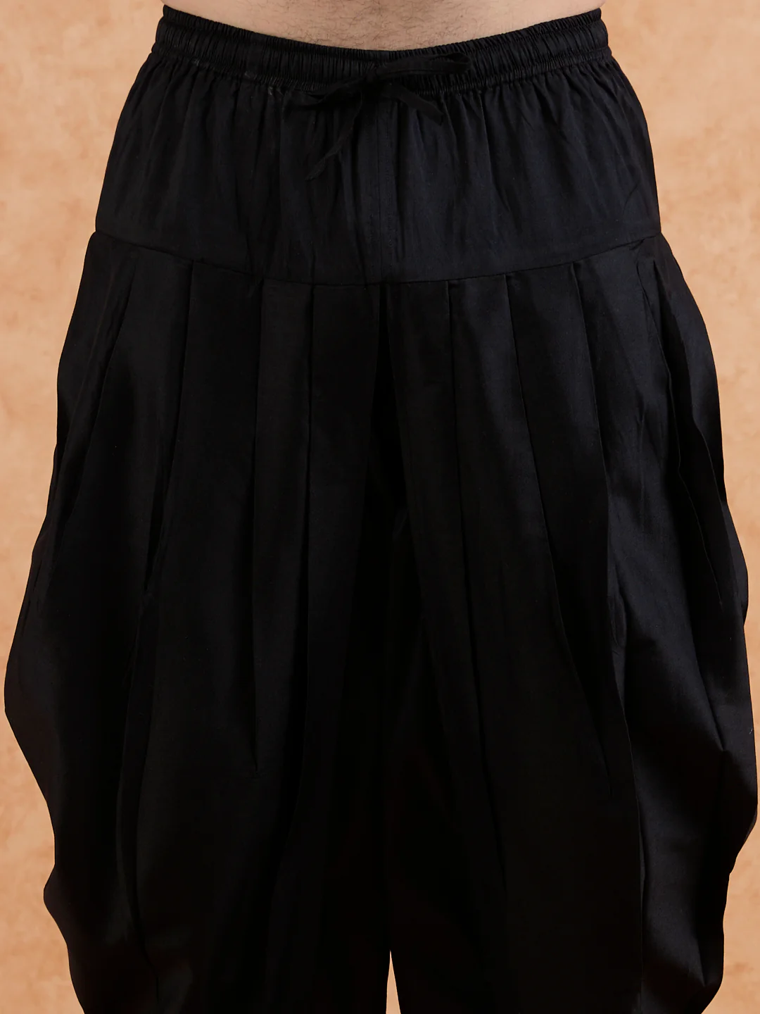 Men's Black Kurta Dhoti Set - Image 6