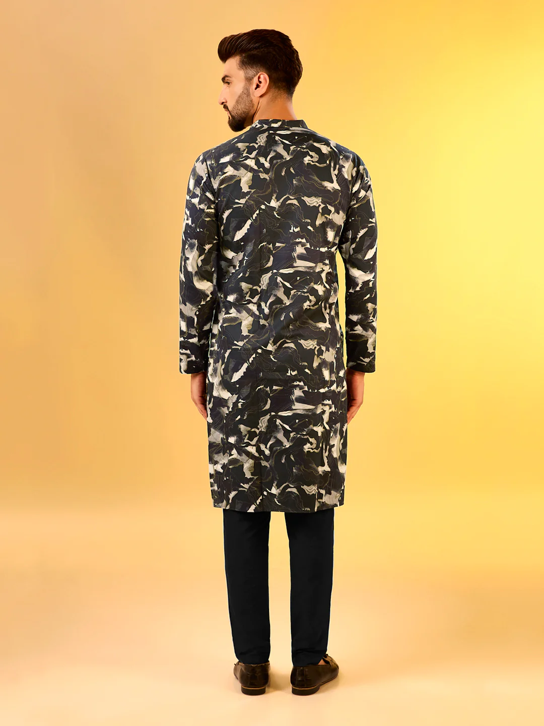Men's Black Kurta - Image 4