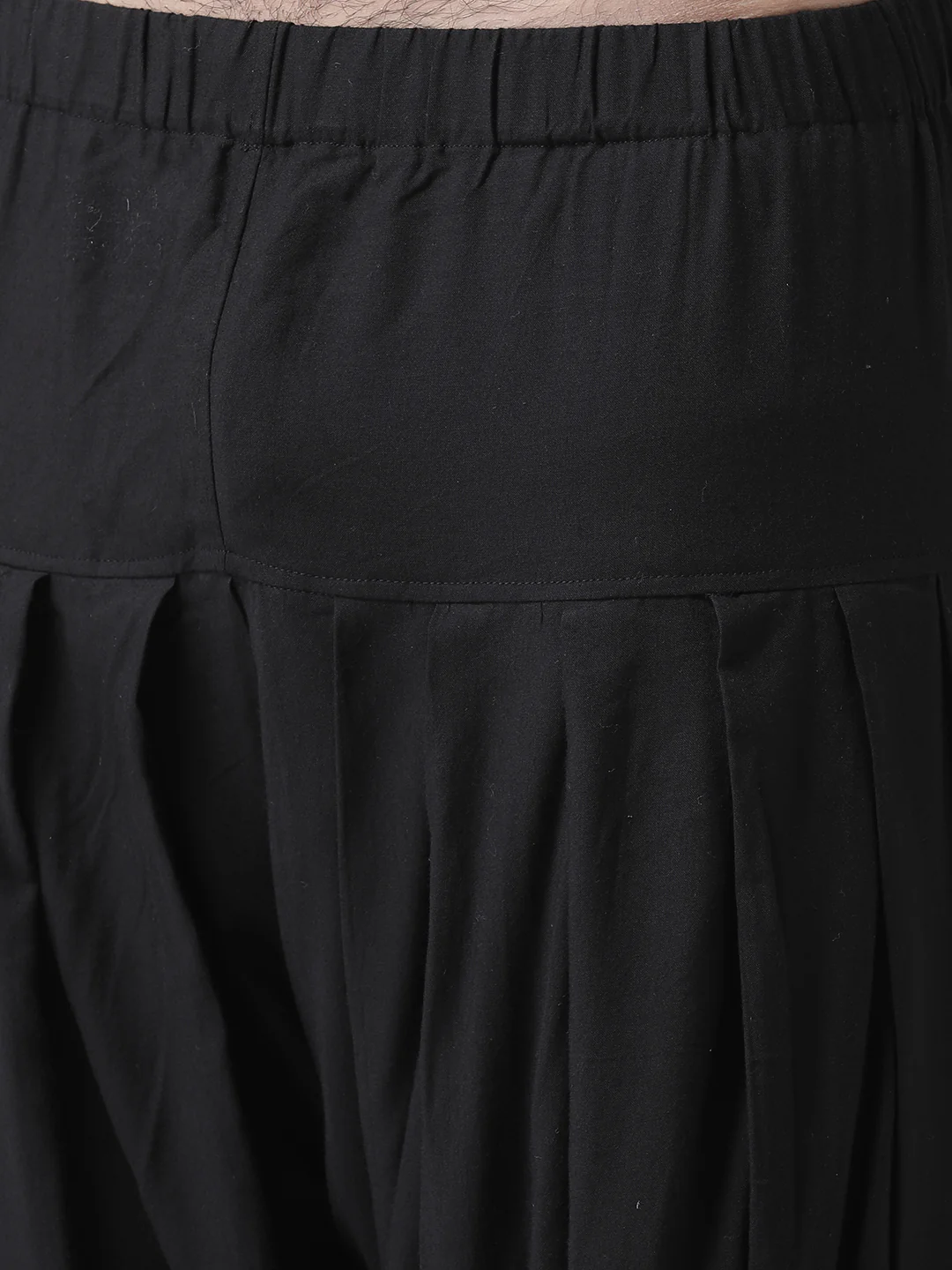 Wine Jacquard Sherwani with Black Dhoti - Image 5