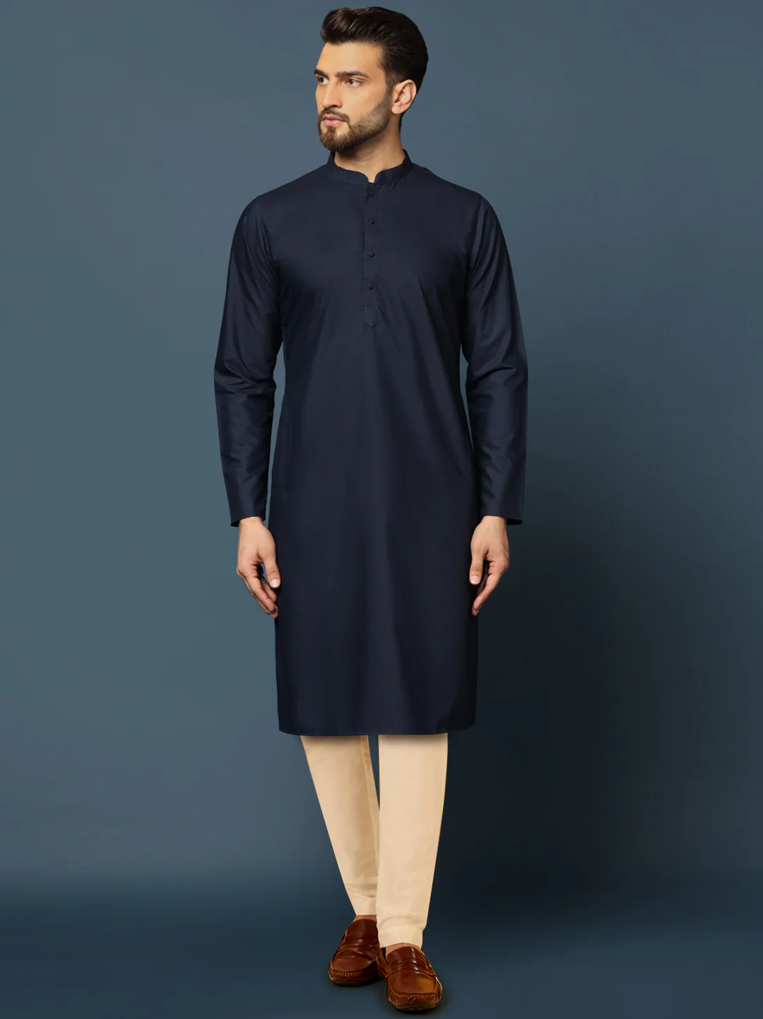 Men's Maroon Kurta Jacket Trouser Set - Image 5