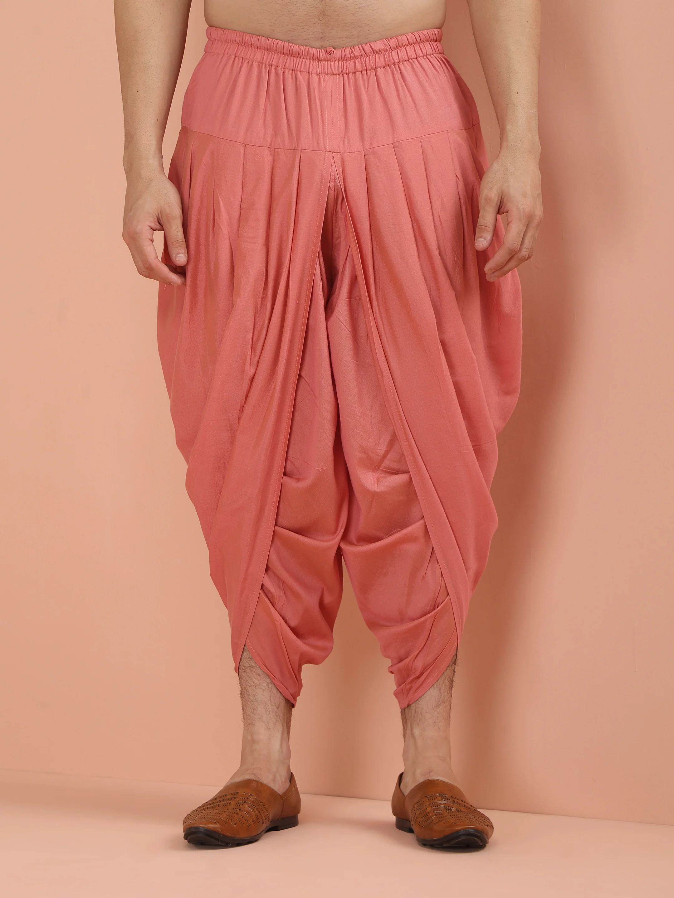 Light Green Asymmetric Kurta Dhoti Set - Image 6