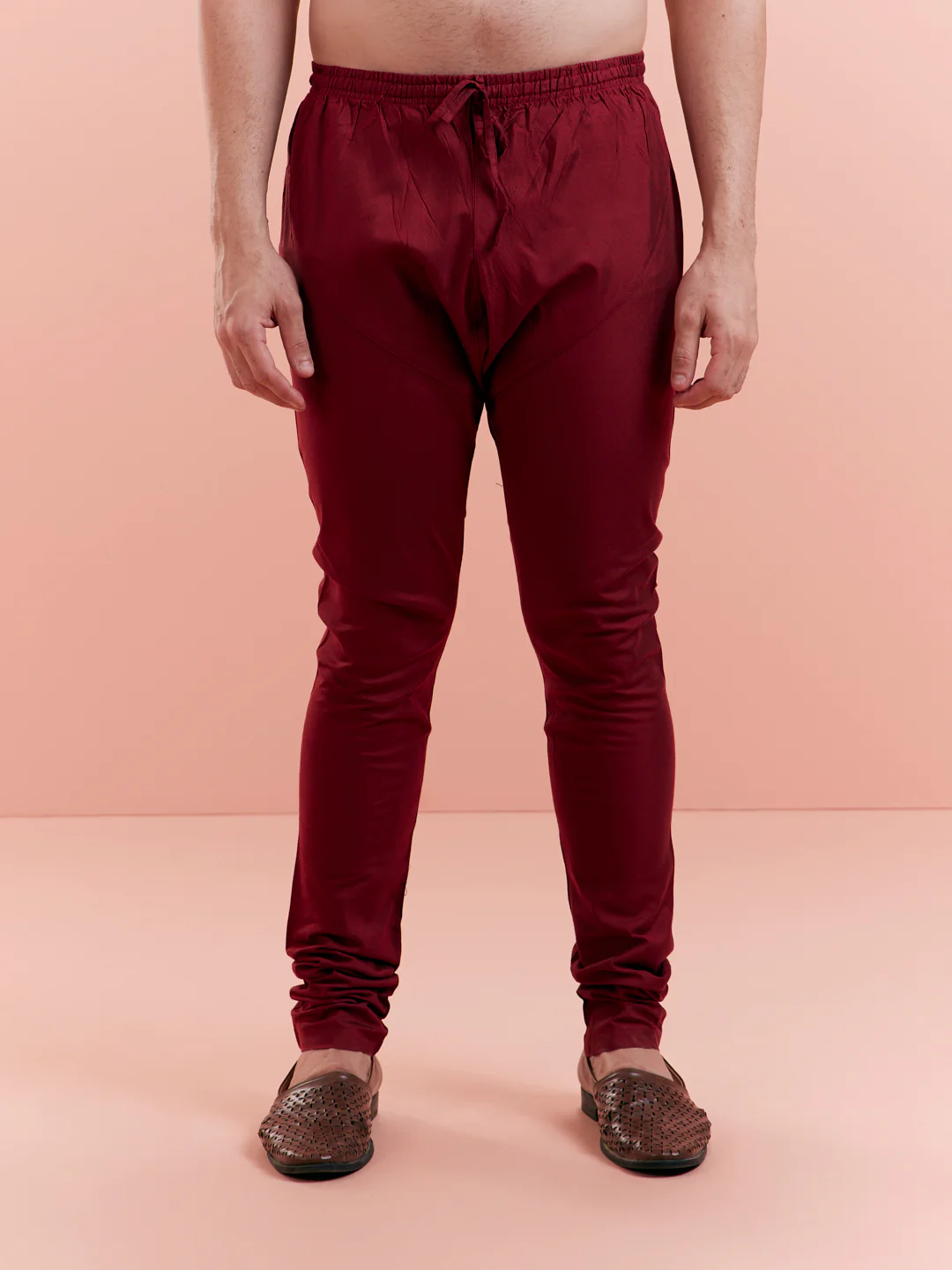 Maroon Jacket Kurta Churidar Set - Image 7