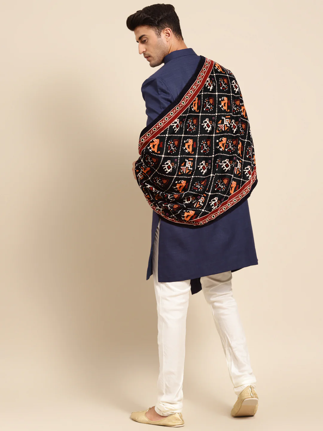 Men Multi Color Printed Dupatta - Image 2