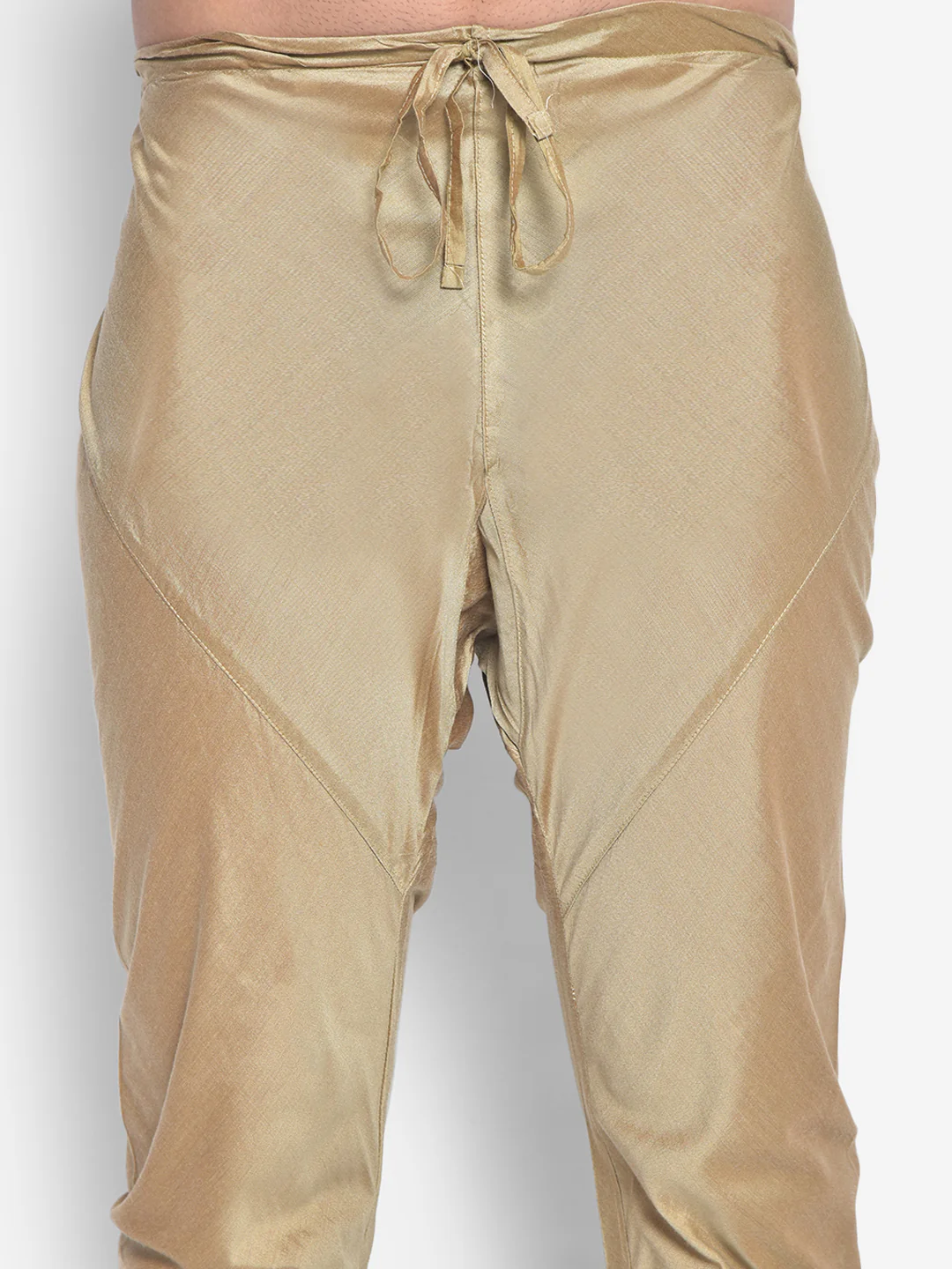 Off-White Jacket Beige Kurta Churidar Set - Image 6