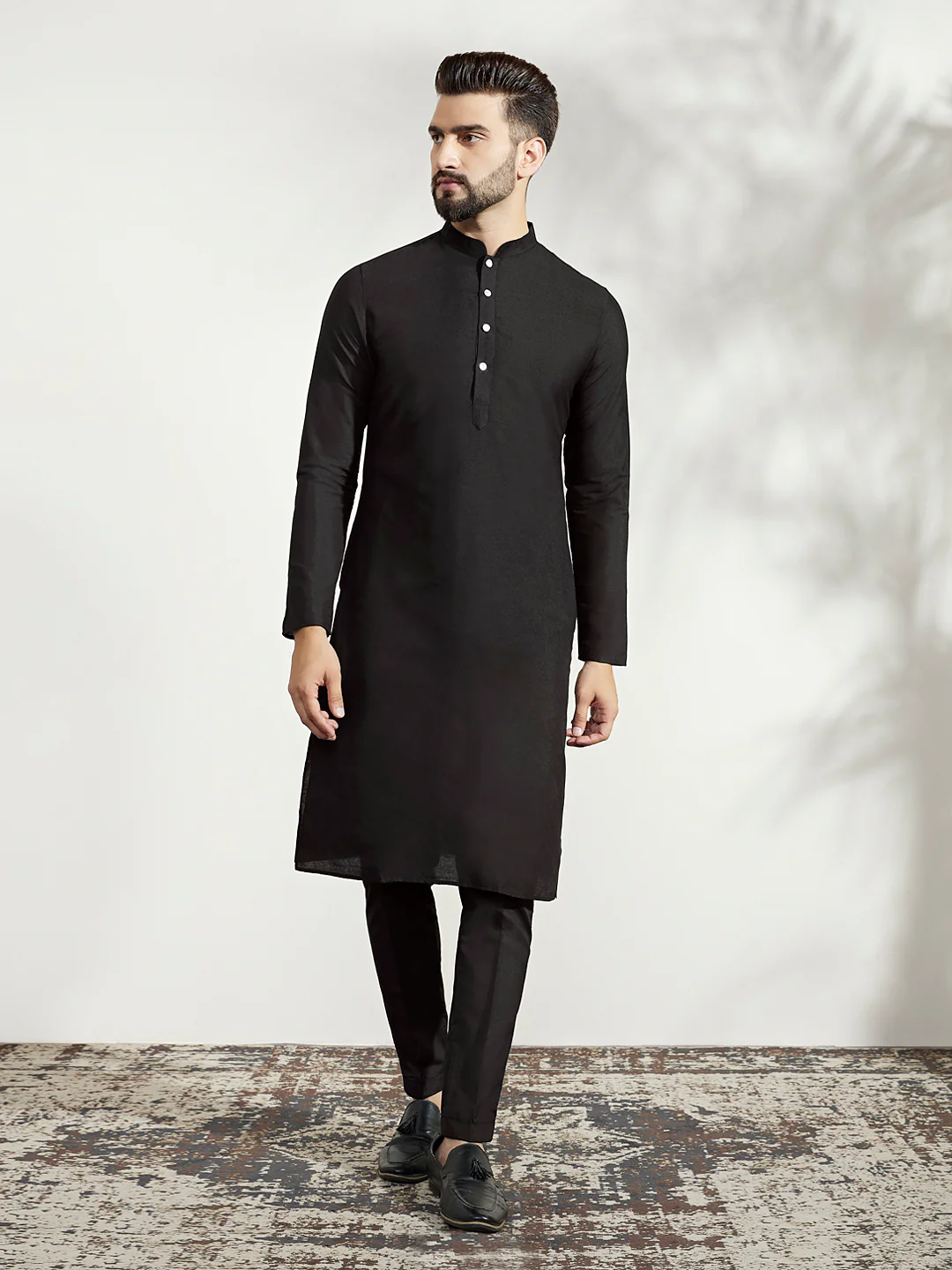 Olive Green Jacket Kurta Trouser Set - Image 5
