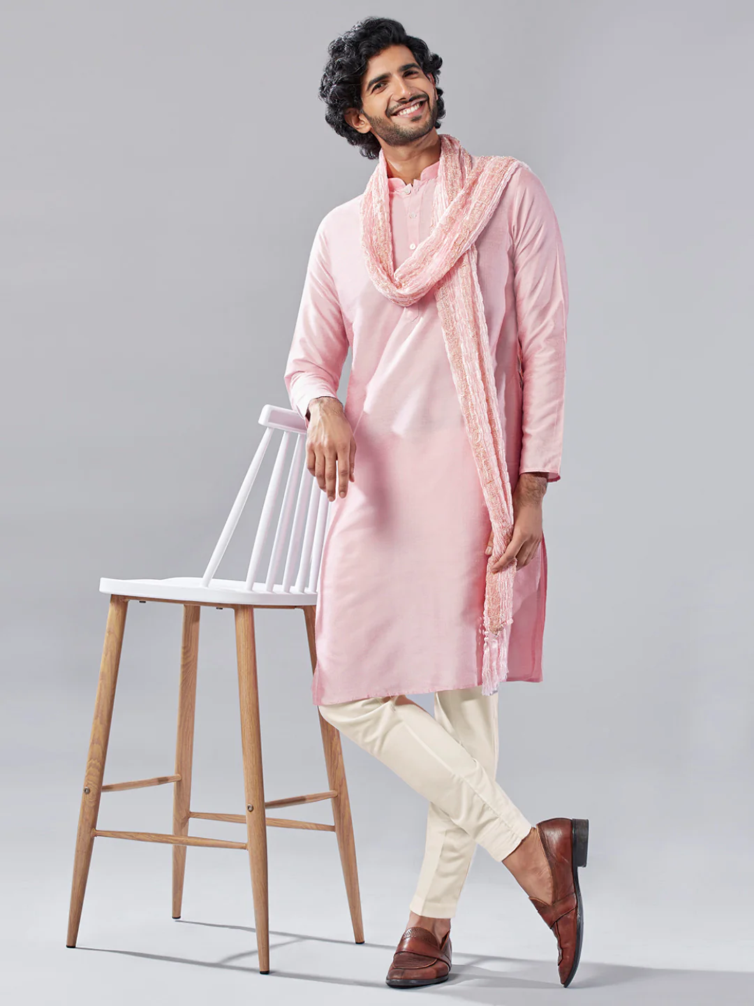 Men's Pink Dupatta - Image 5