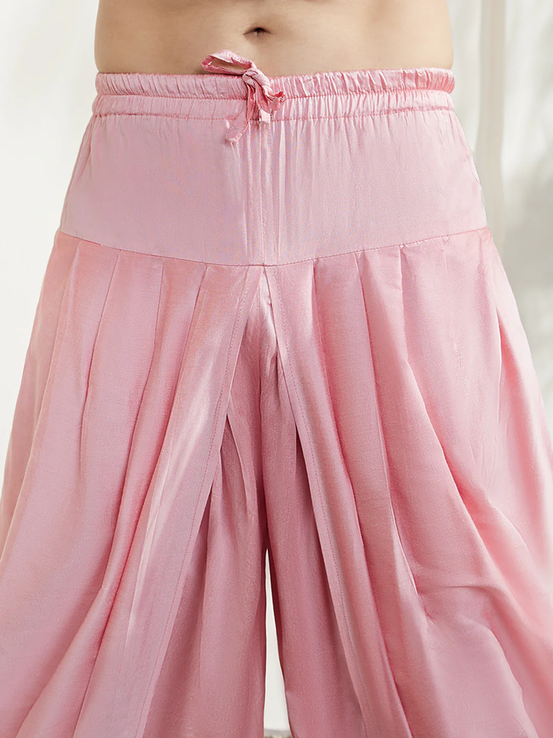 Men's Pink Kurta Dhoti Set - Image 7