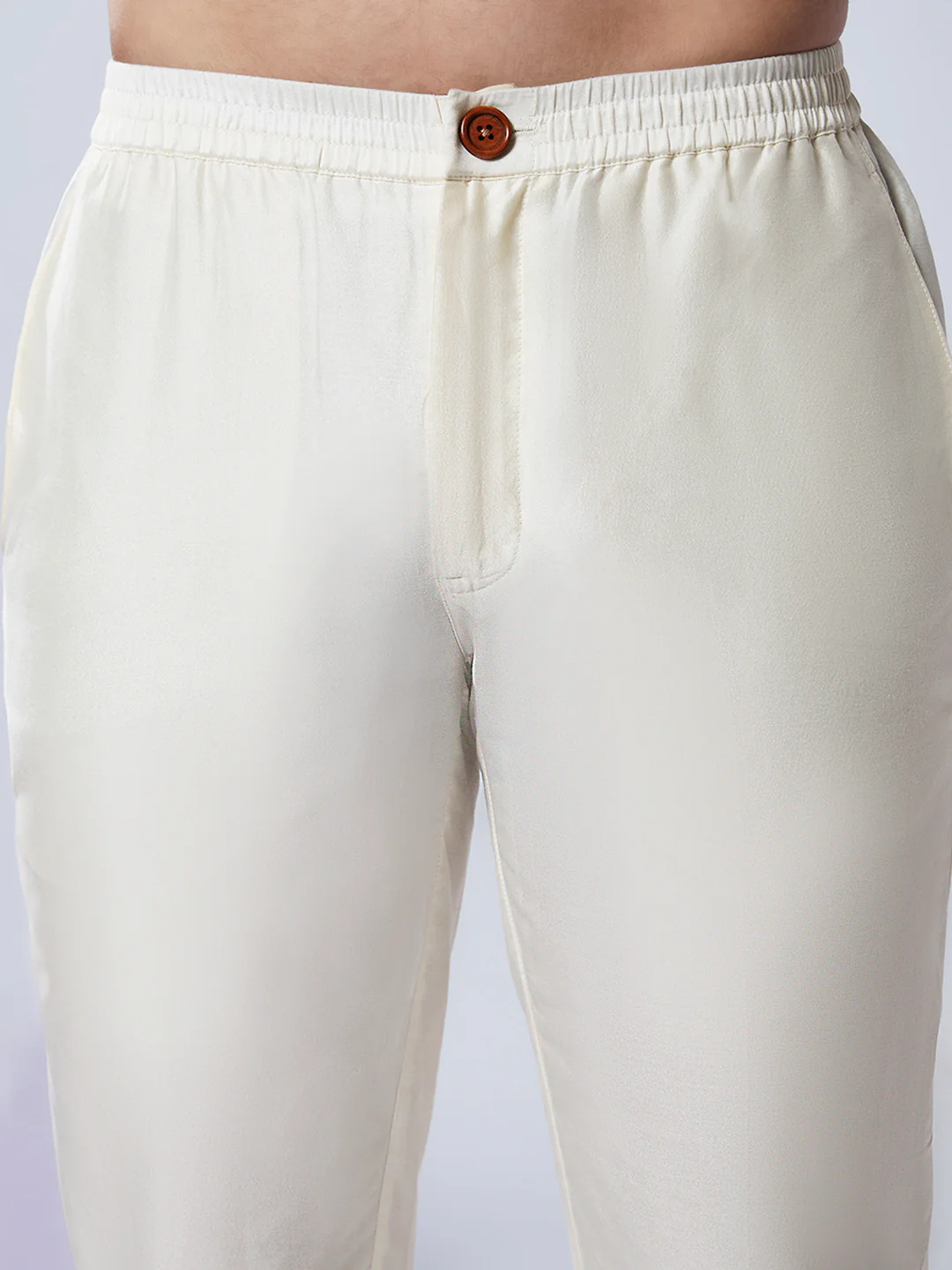 Peach Silk Mirror Work Nehru Jacket Kurta Trouser - Image 7