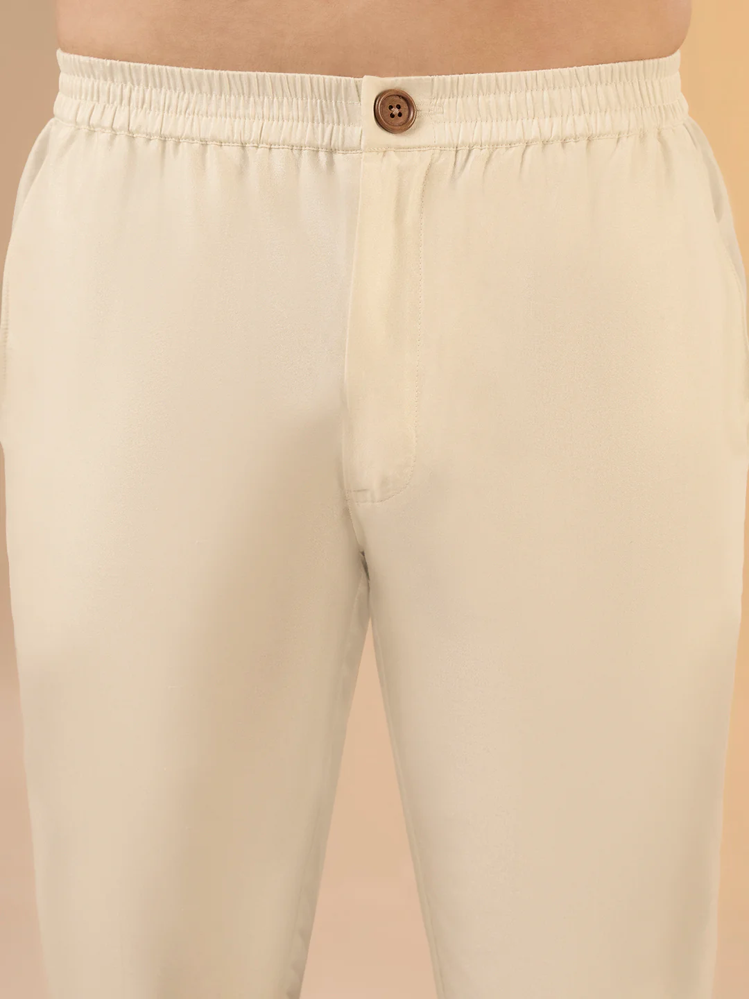 Men's White Kurta Jacket Trouser Set - Image 7