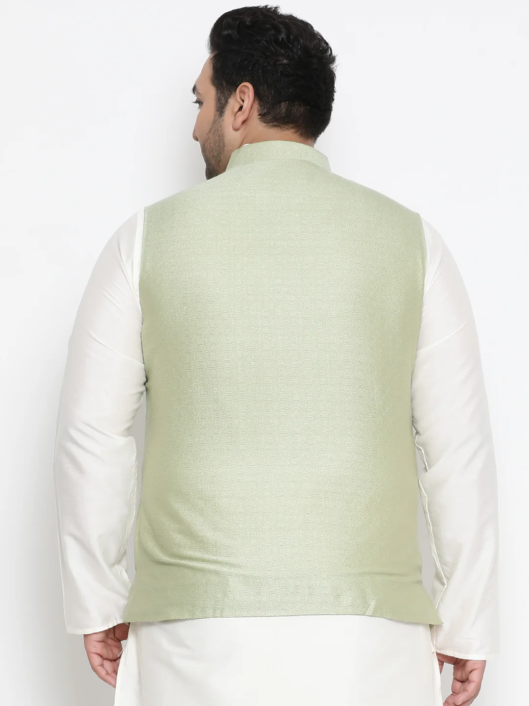 Men Green Nehru Jacket - Image 4