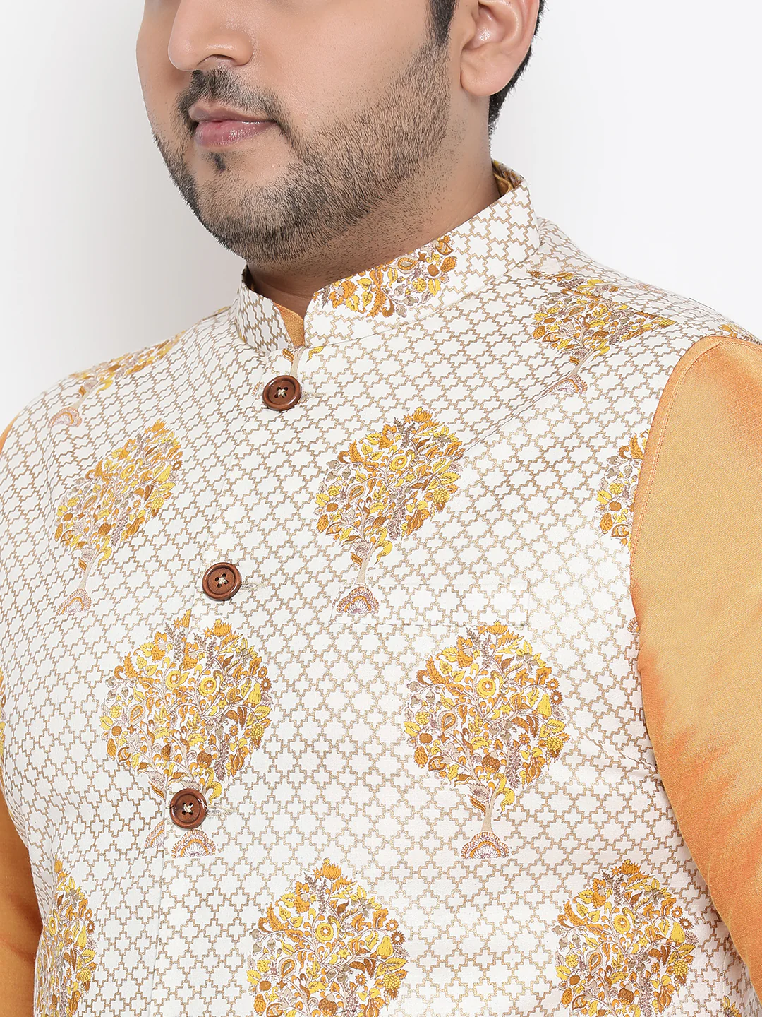 Men White Nehru Jacket - Image 5