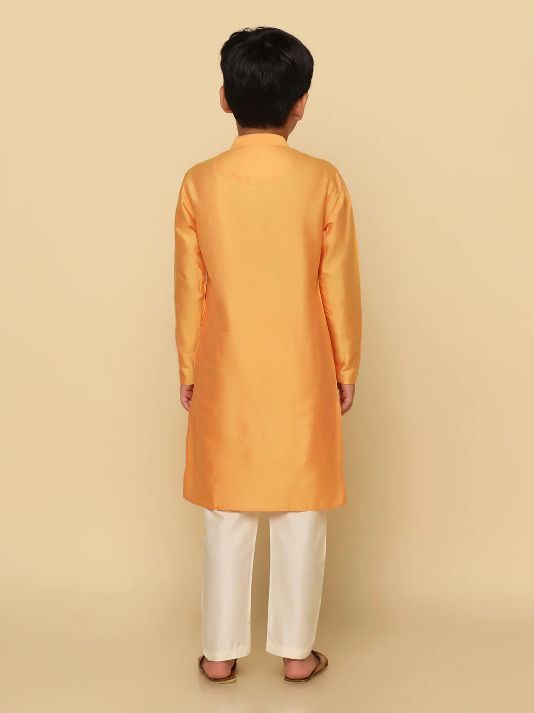 Boy's Orange Kurta - Image 4