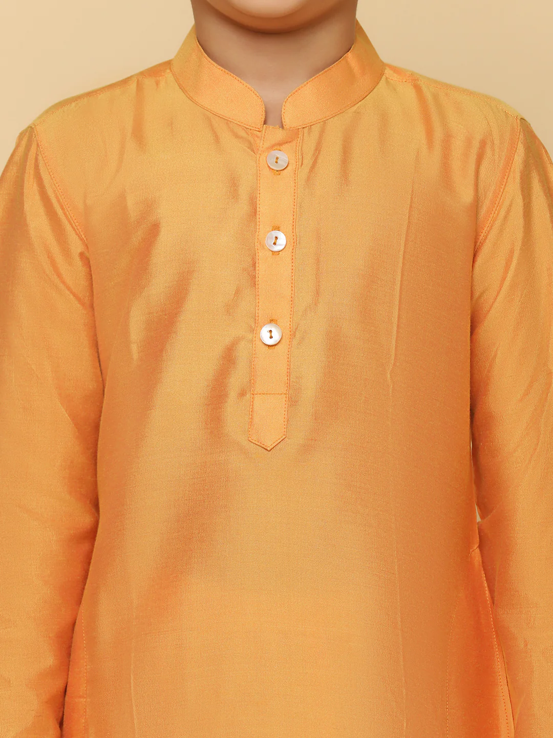Boy's Orange Kurta - Image 5