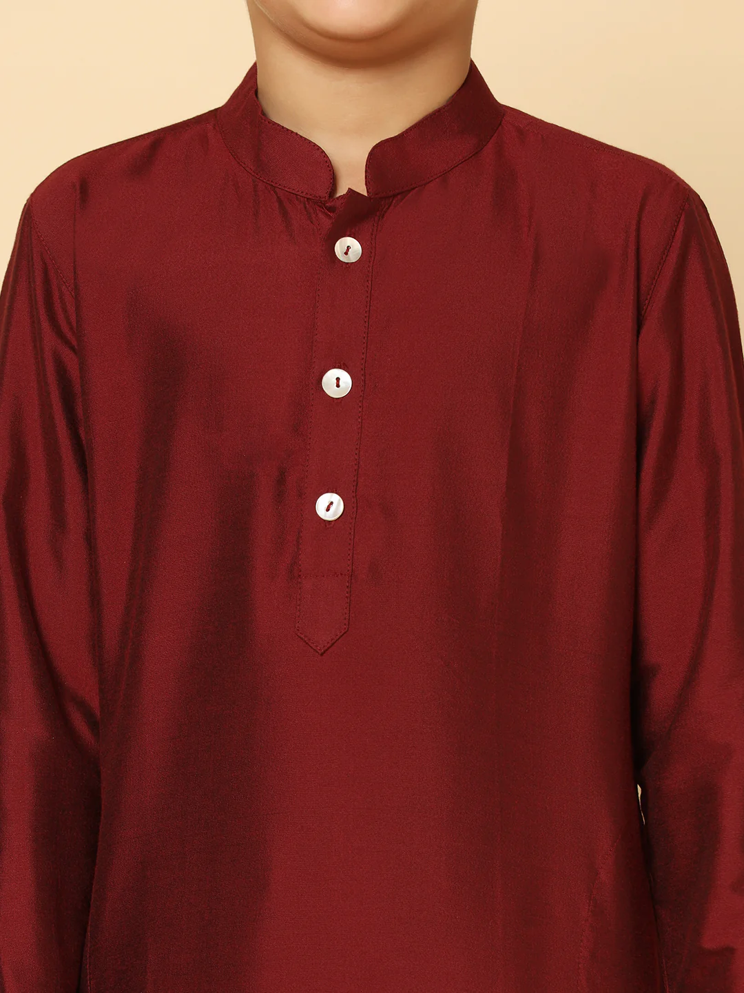 Boy's Maroon Kurta - Image 5