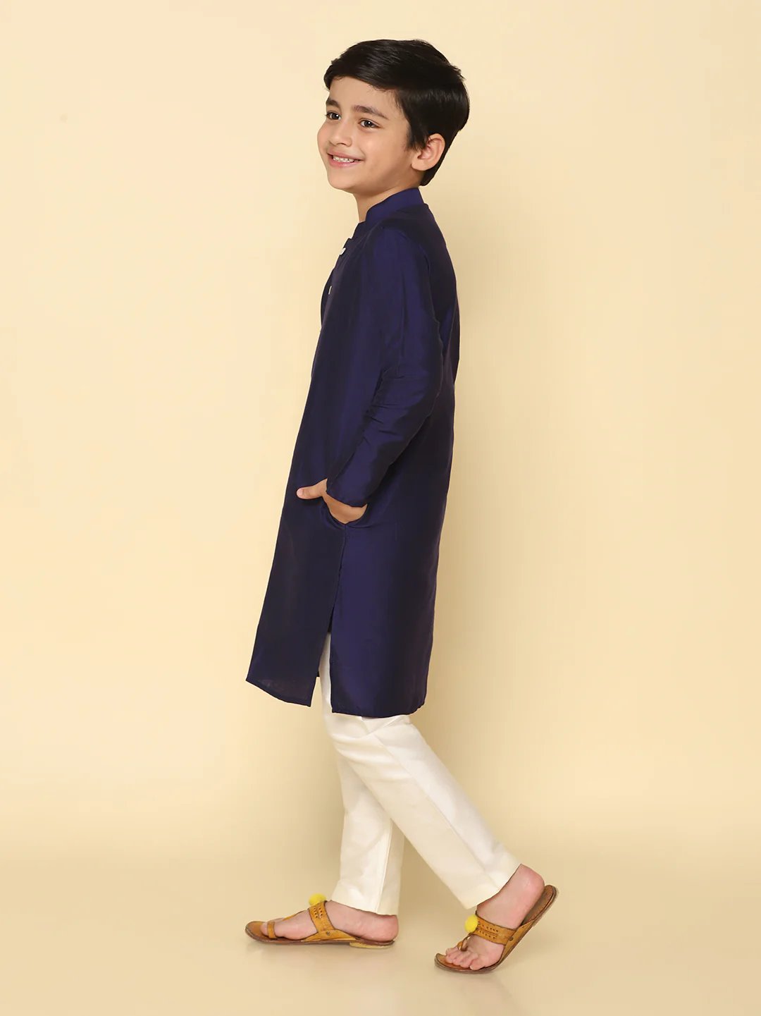 Boy's Navy Blue Kurta - Image 2