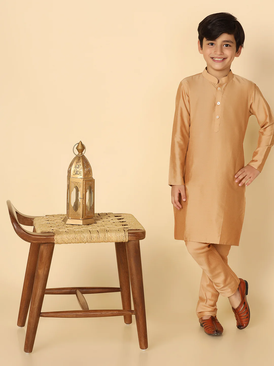 Boy's Gold Kurta - Image 6