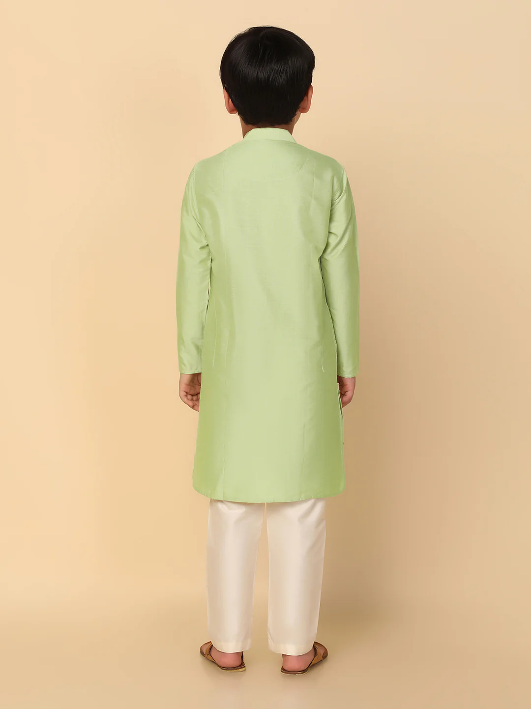 Boy's Light Green Kurta - Image 3