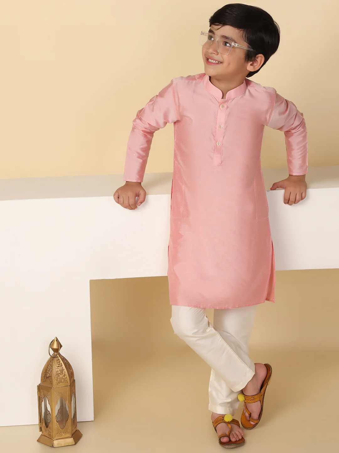 Boy's Light pink Kurta - Image 6