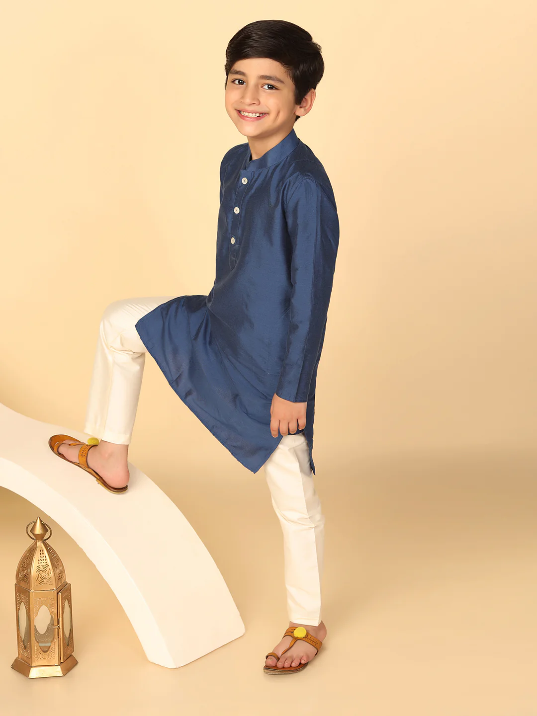 Boy's Blue Kurta - Image 6