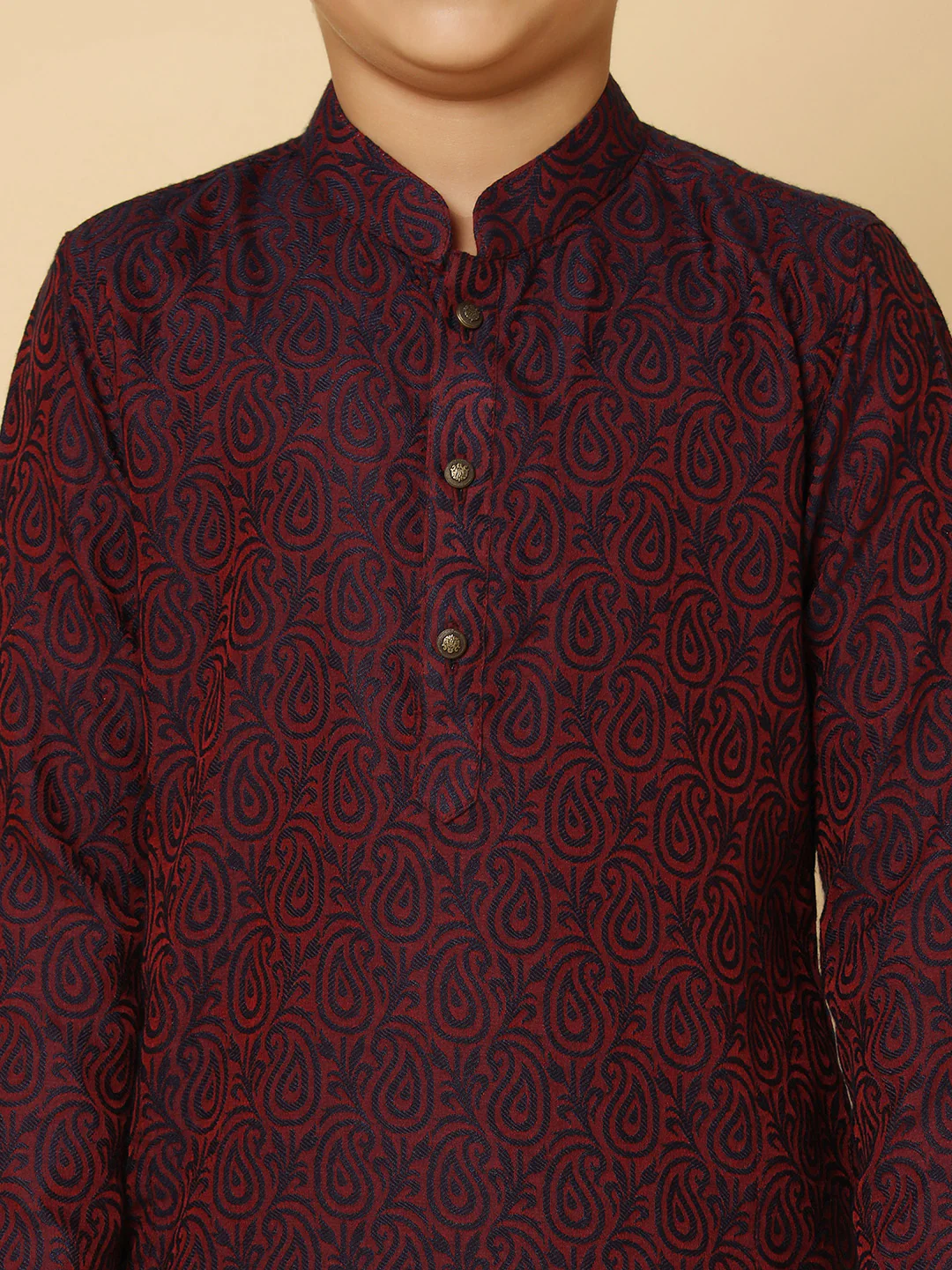 Boy's Purple Kurta Dhoti Set - Image 5