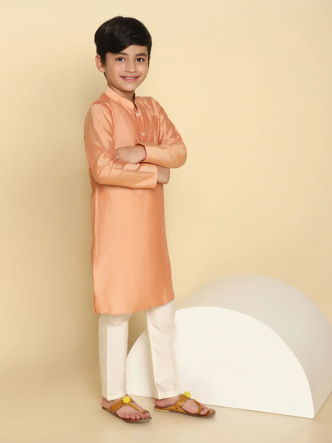 Boy's Coral Kurta - Image 6
