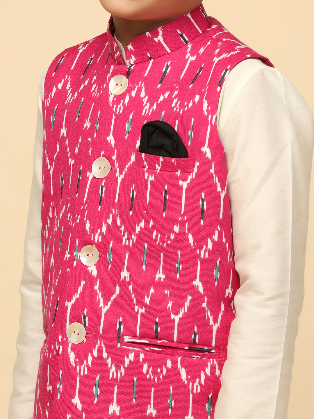Boy's Pink Printed Jacket - Image 5